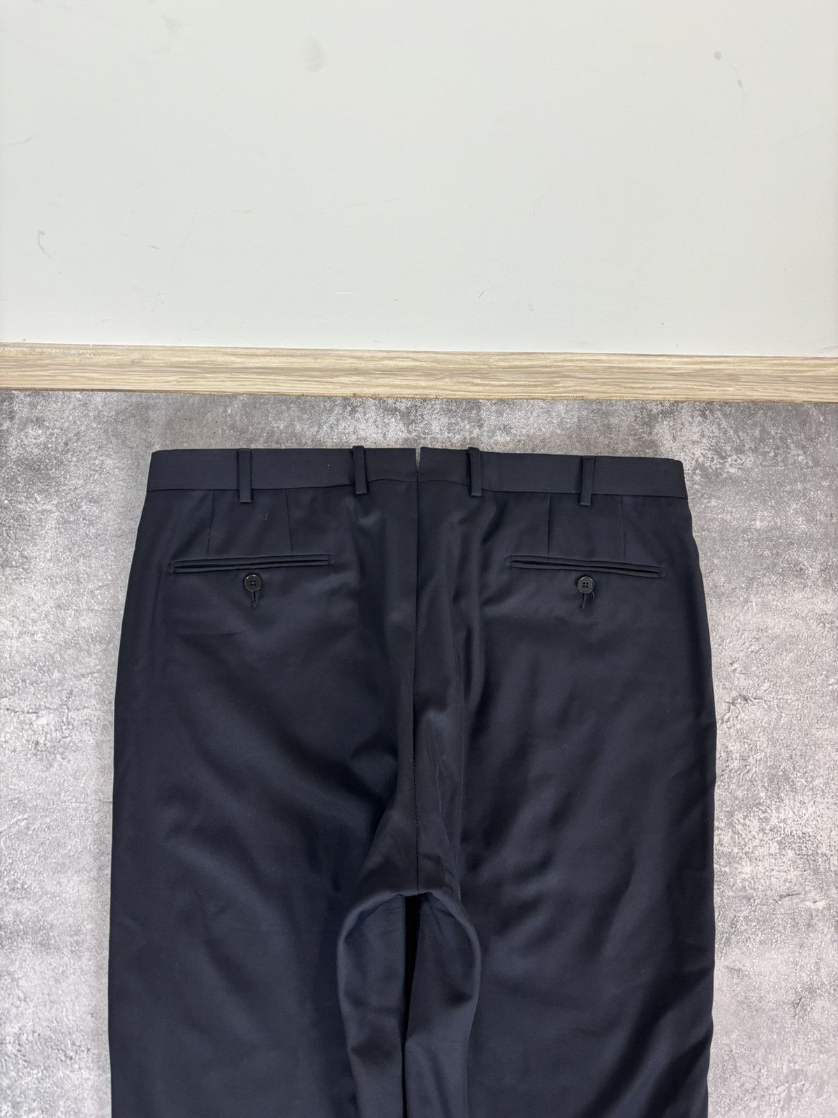 Ermenegildo Zegna Ermenegildo Zegna Men’s Navy Blue Wool Dress Pants Trousers Size US 38 / EU 54 - 18 Thumbnail