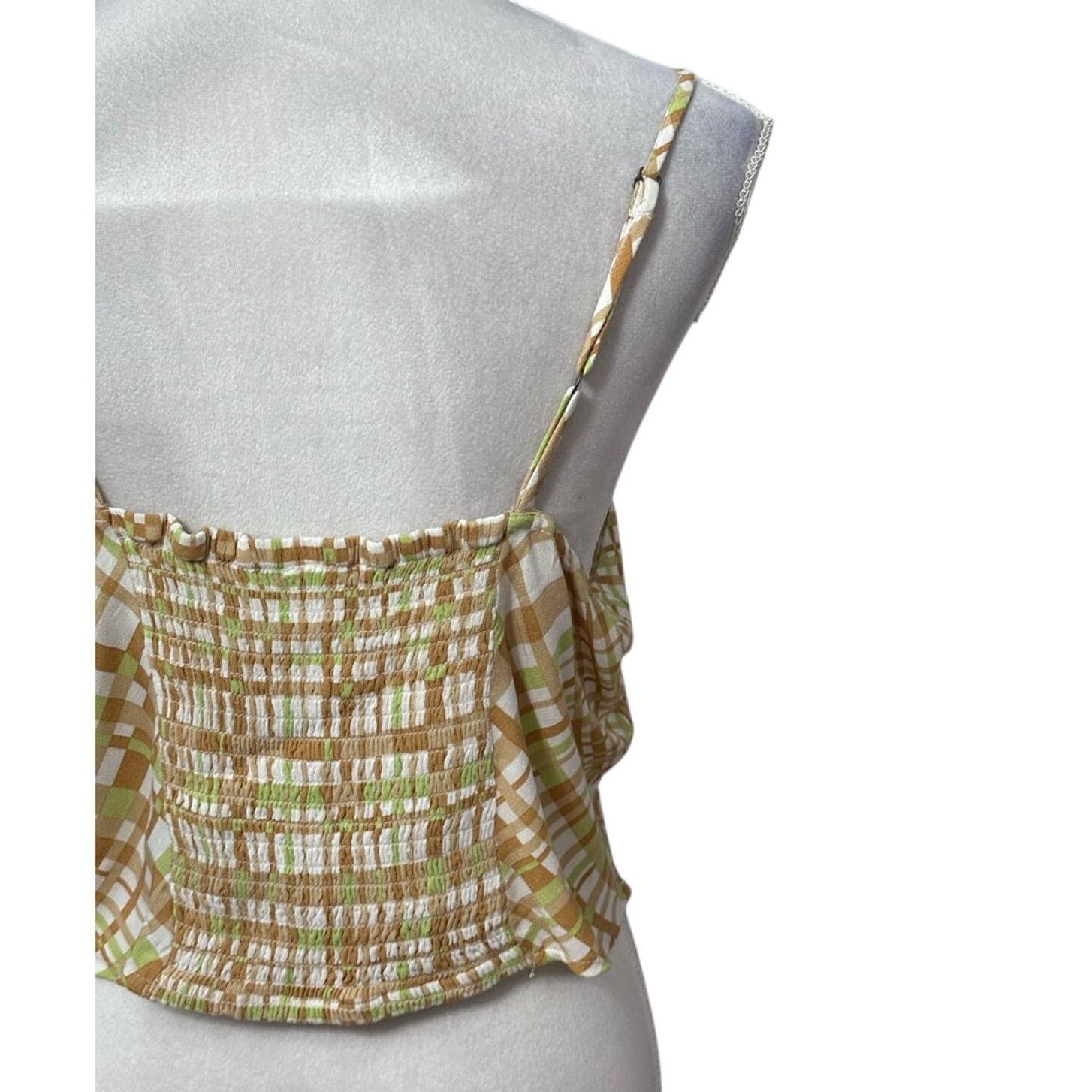 Other BP Crop Top Spaghetti Strap Plaid Pattern Multicolor 1X NWOT Size XL / US 12-14 / IT 48-50 - 6 Thumbnail