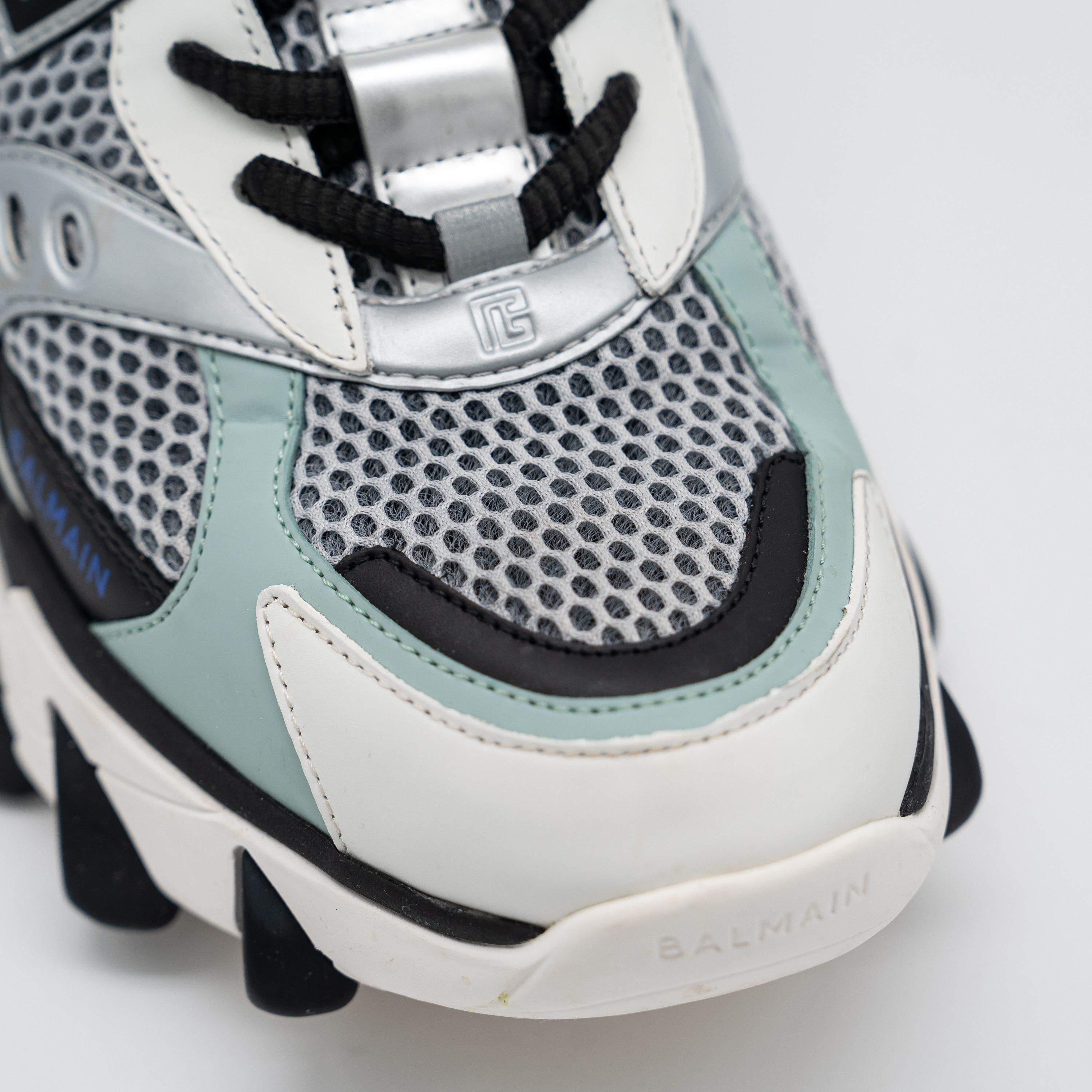 Balmain 44 11 US Balmain B-East White Black Blue Silver Sneakers Size US 11 / EU 44 - 9 Thumbnail
