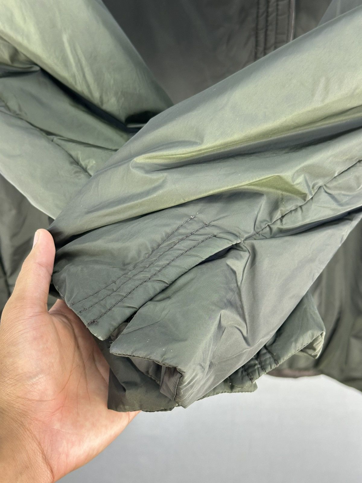 Japanese Brand Genny Olive Green Nylon Long Jacket Size L / US 10 / IT 46 - 11 Thumbnail