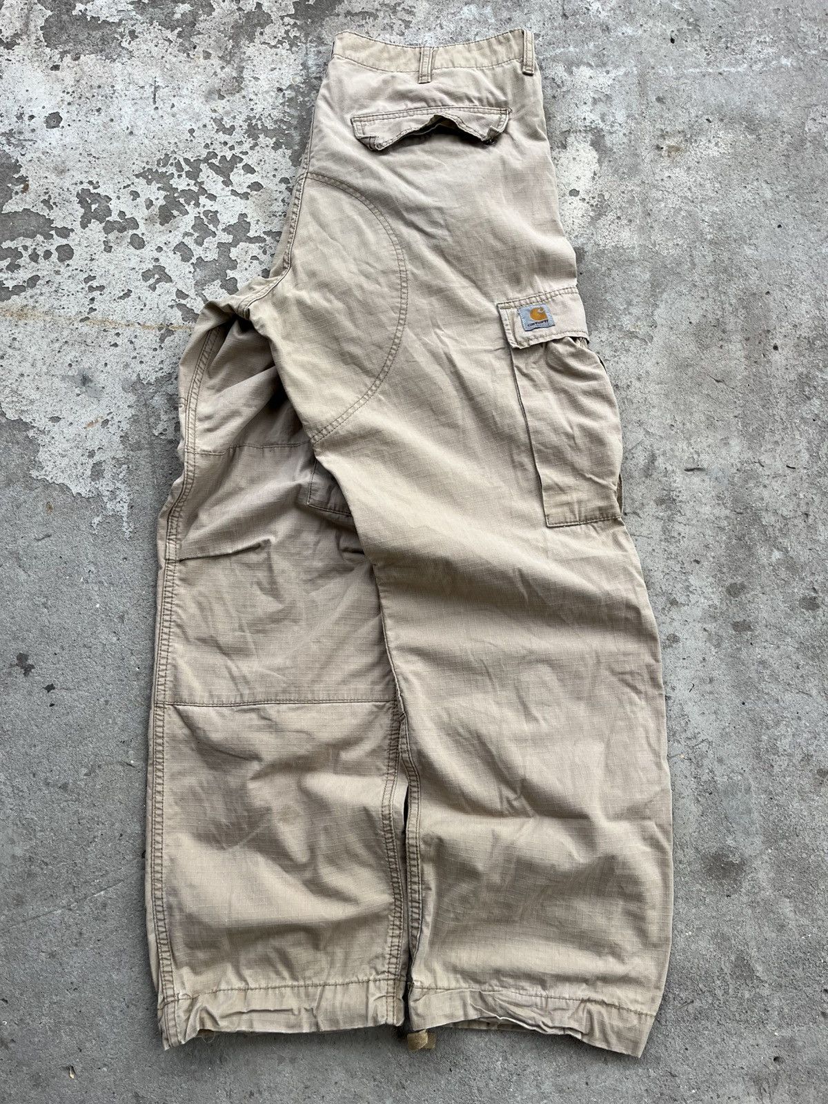 90s Carhartt Double Knee Cargo Faded Distressed Pants Y2K