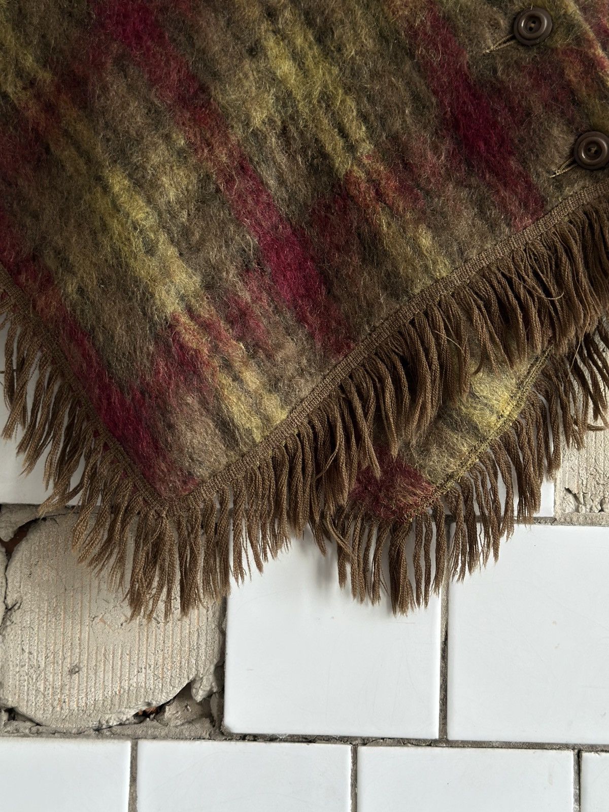 20471120 × Japanese Brand Vintage Glen Cree Mohair Wool Made in Scotland Cape Custom Size US L / EU 52-54 / 3 - 5 Thumbnail