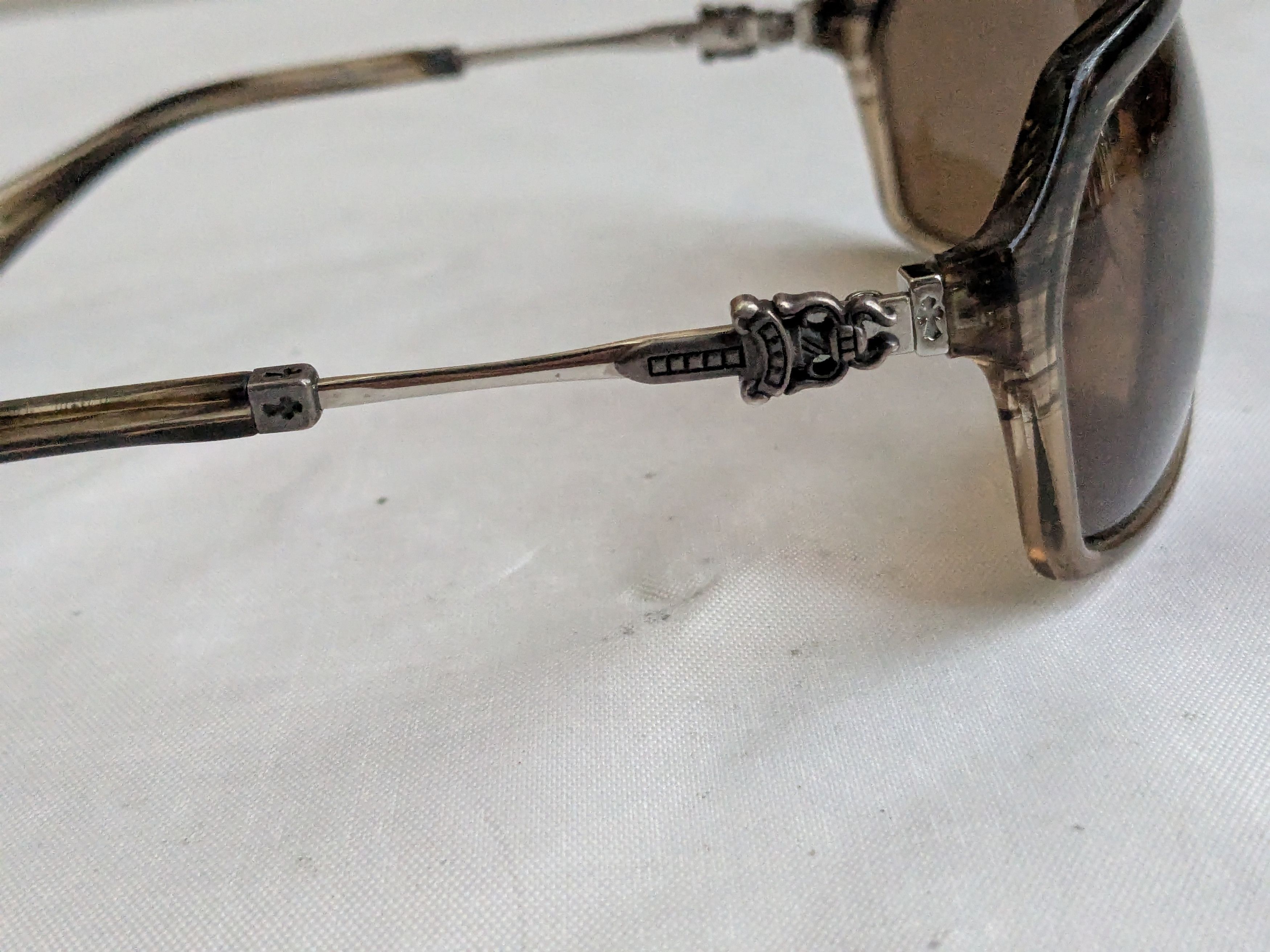 Chrome Hearts Chrome Hearts Nooner Sunglasses Brown Acetate Size ONE SIZE - 7 Thumbnail