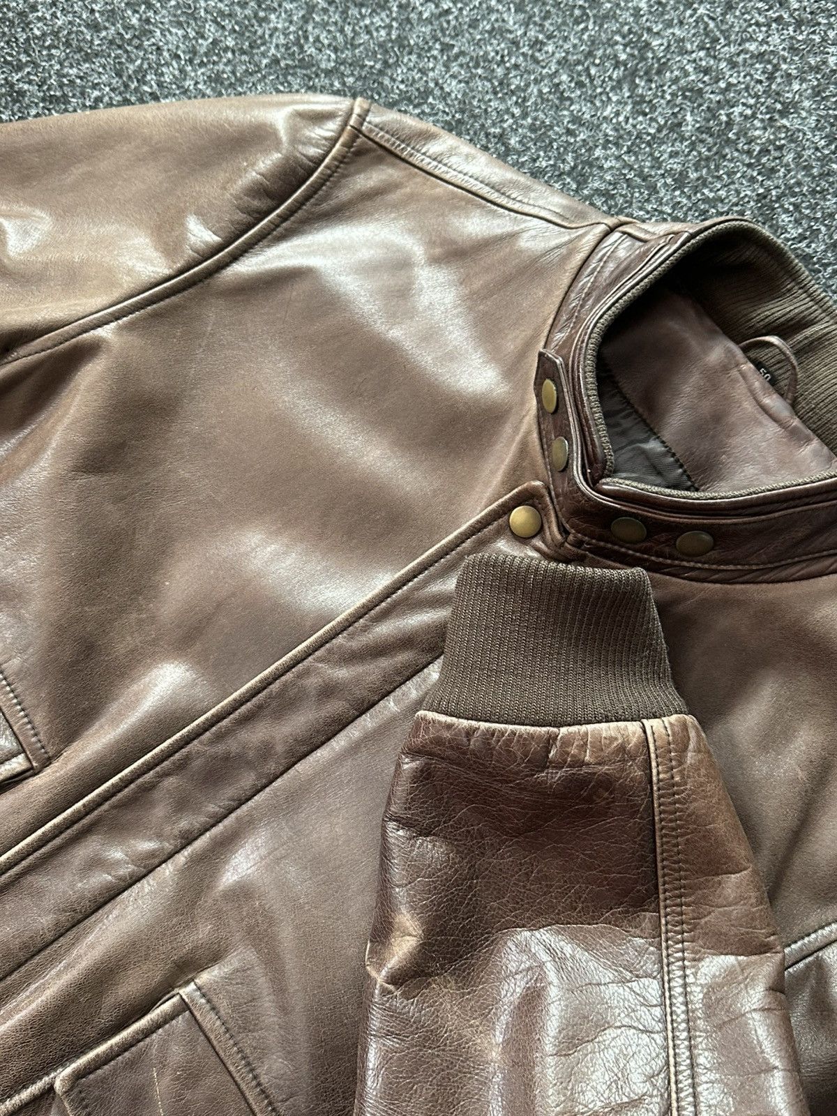 If Six Was Nine × Leather 🚨Vintage 90s Leather Biker Jacket-West Style Maison Margiela Size US M / EU 48-50 / 2 - 5 Thumbnail
