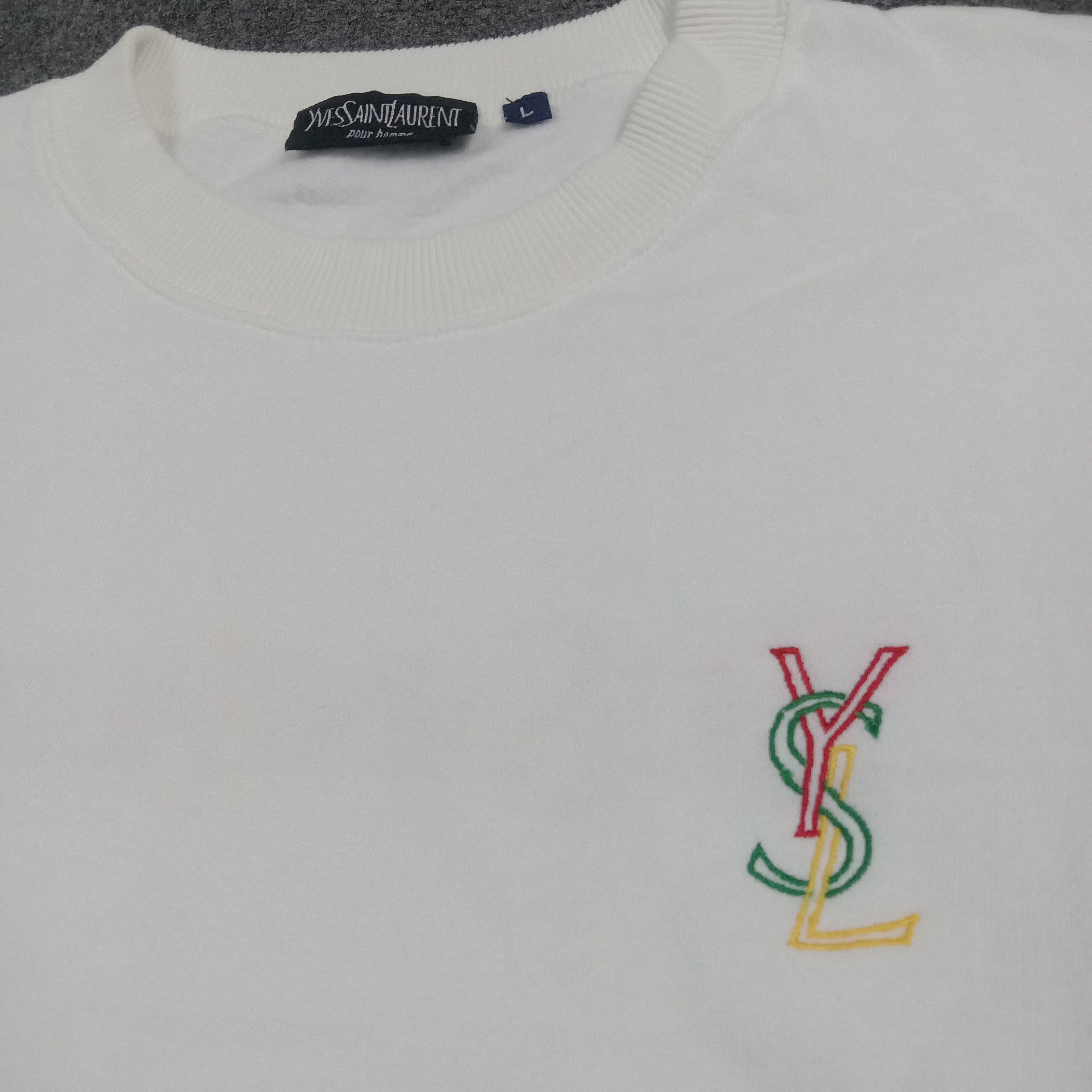 Yves Saint Laurent YSL Yves Saint Laurent Embroidery Sweatshirt C275N23 Size US L / EU 52-54 / 3 - 4 Thumbnail