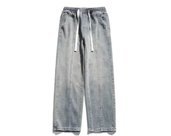 VIBE Retro heavy industry old washed jeans hip-hop wide-leg pants Size US 30 / EU 46 - 1 Thumbnail
