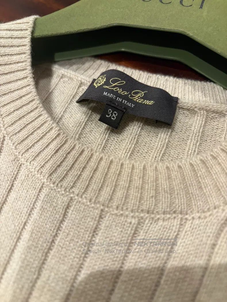 Loro Piana Loro Piana Cashmere Short Sleeve Knit Top, Beige Size XS / US 0-2 / IT 36-38 - 5 Thumbnail