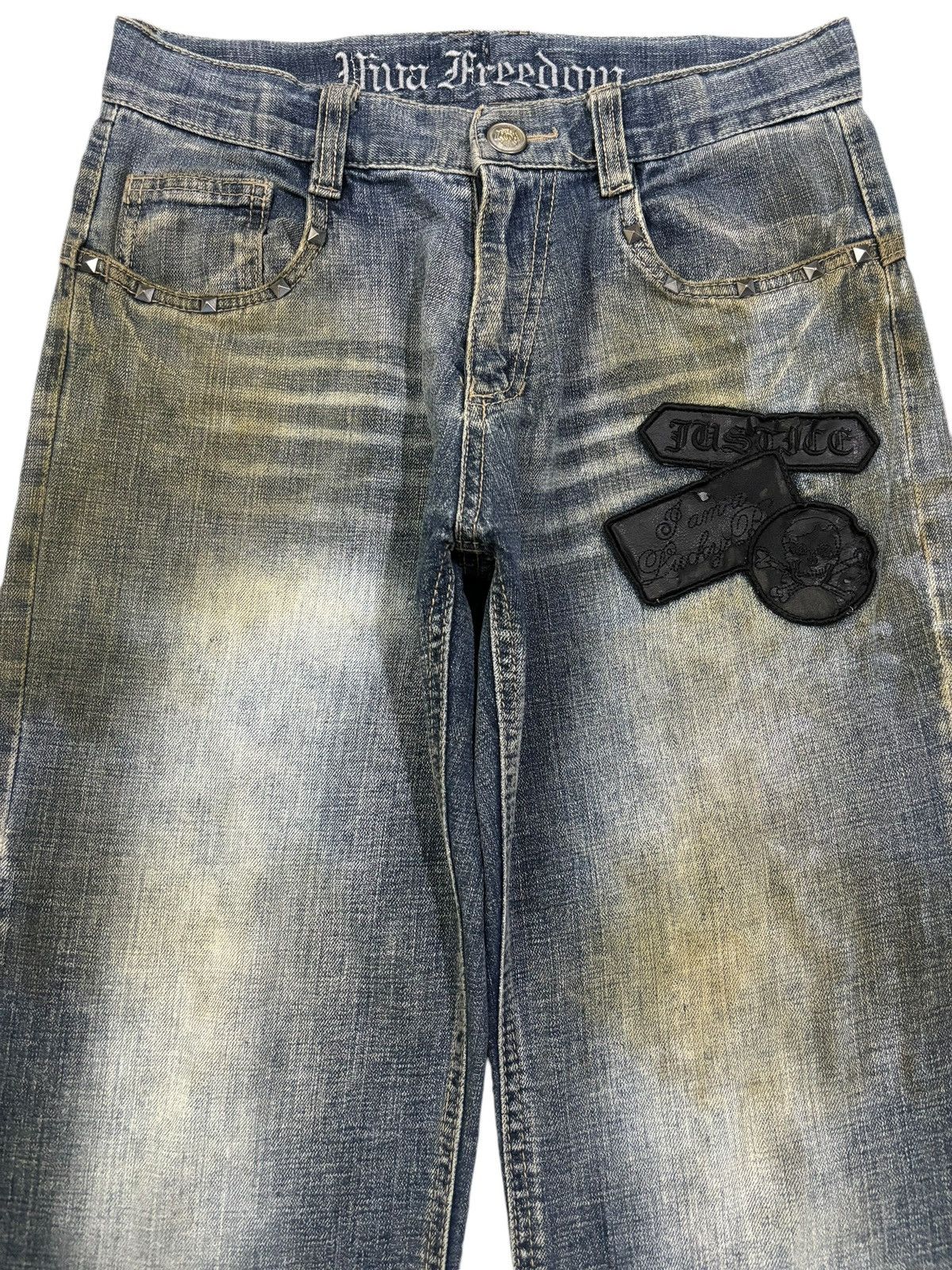 Seditionaries Vintage Japanese Brand Rusty Mud Wash Skull Punk Style Jeans Size US 30 / EU 46 - 3 Thumbnail