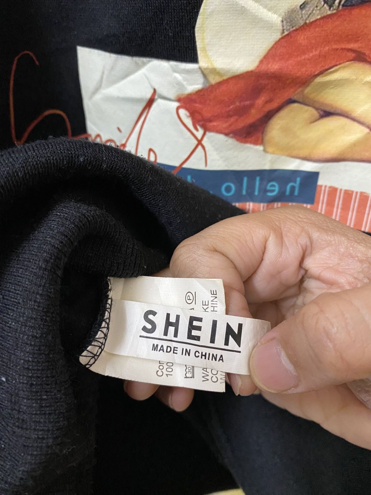 Shein Shein Peace Of Mind Hodie Black Colour Size US M / EU 48-50 / 2 - 7 Thumbnail