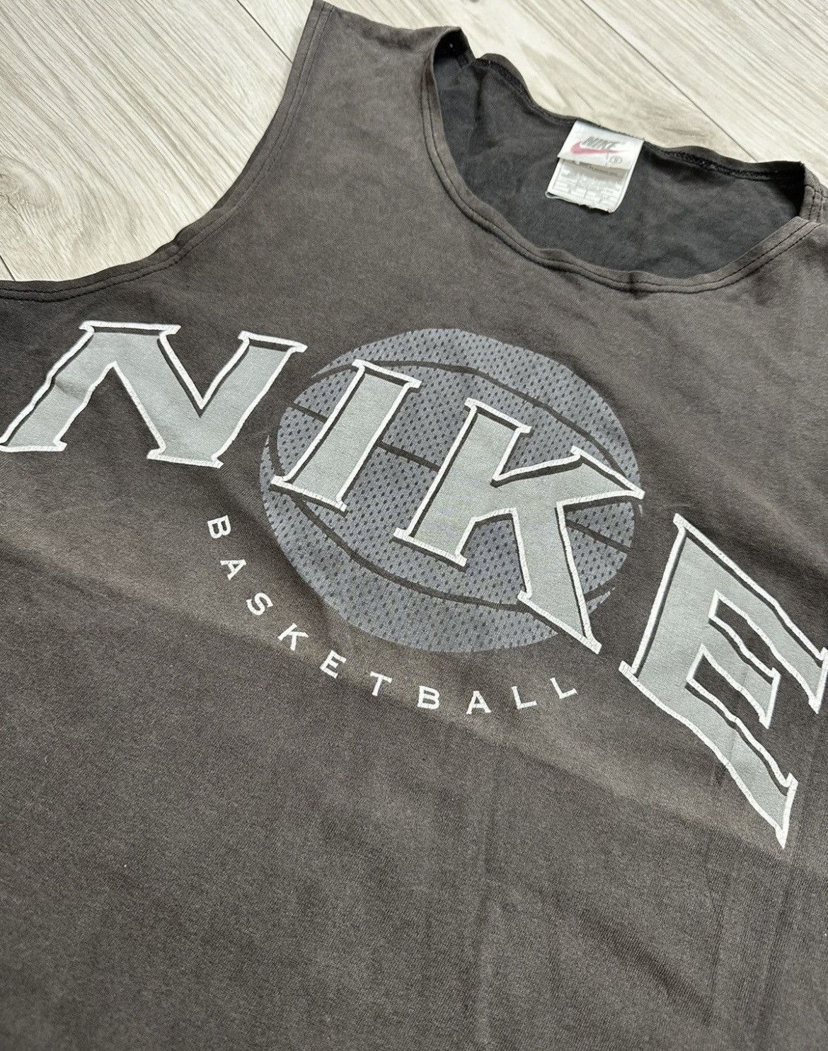 Nike × Stussy × Vintage NIKE 90s Graphic Distressed Trashed Central Logo T-shirt S Size US S / EU 44-46 / 1 - 3 Thumbnail