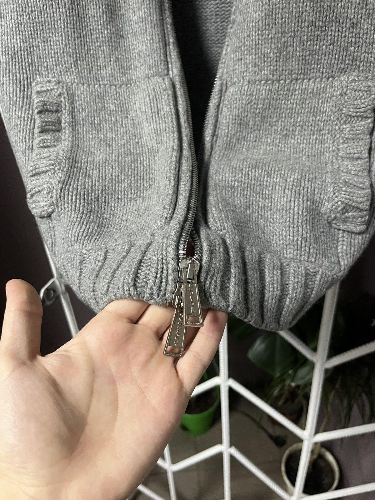 Designer × Dsquared2 × Vintage RARE Vintage Cashmere Dsquared Lampo Zip Knitted Sweater Size US M / EU 48-50 / 2 - 4 Thumbnail