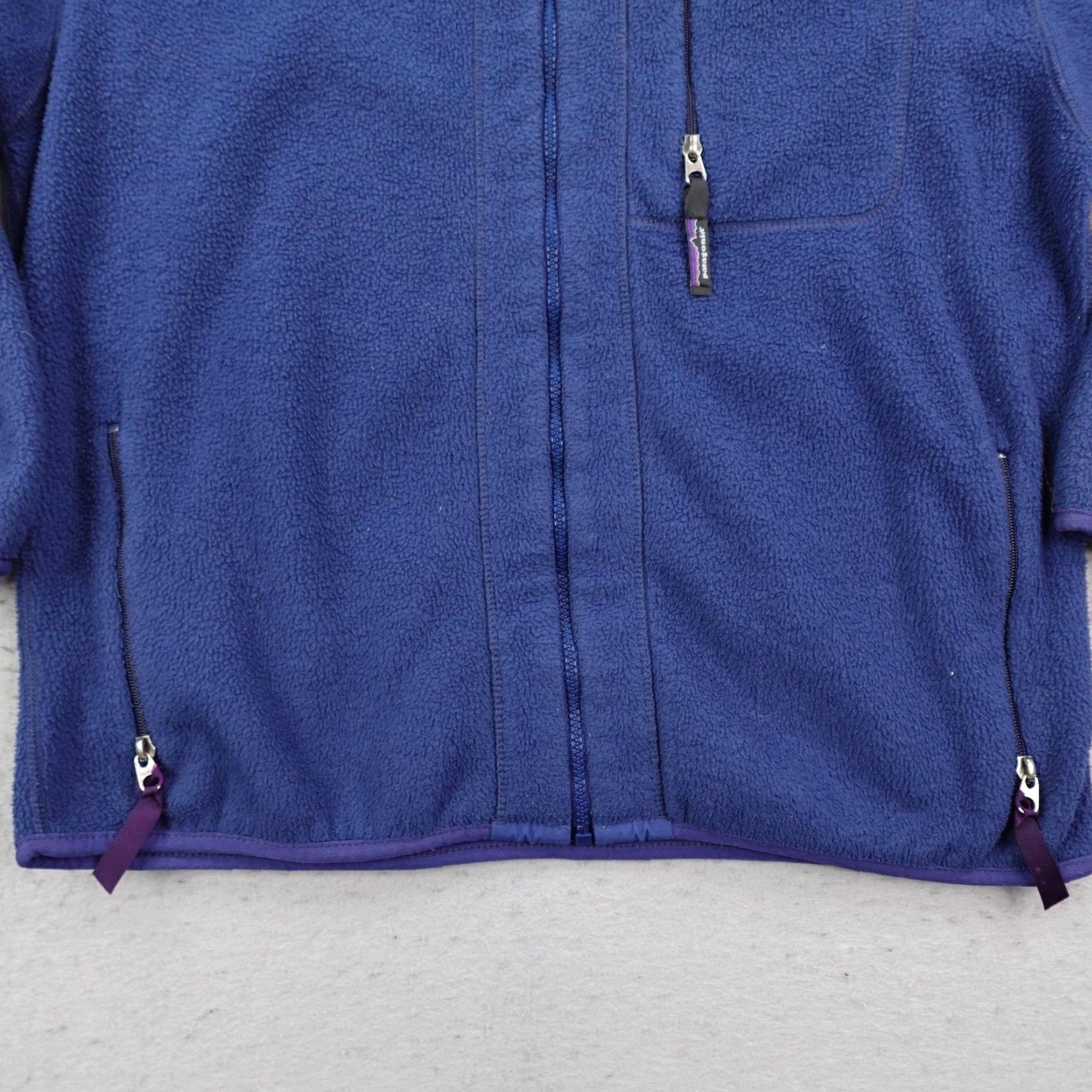 Patagonia VINTAGE Patagonia Jacket Mens XL Blue Synchilla Full Zip Up Fleece Sweat Coat Size US XL / EU 56 / 4 - 3 Thumbnail