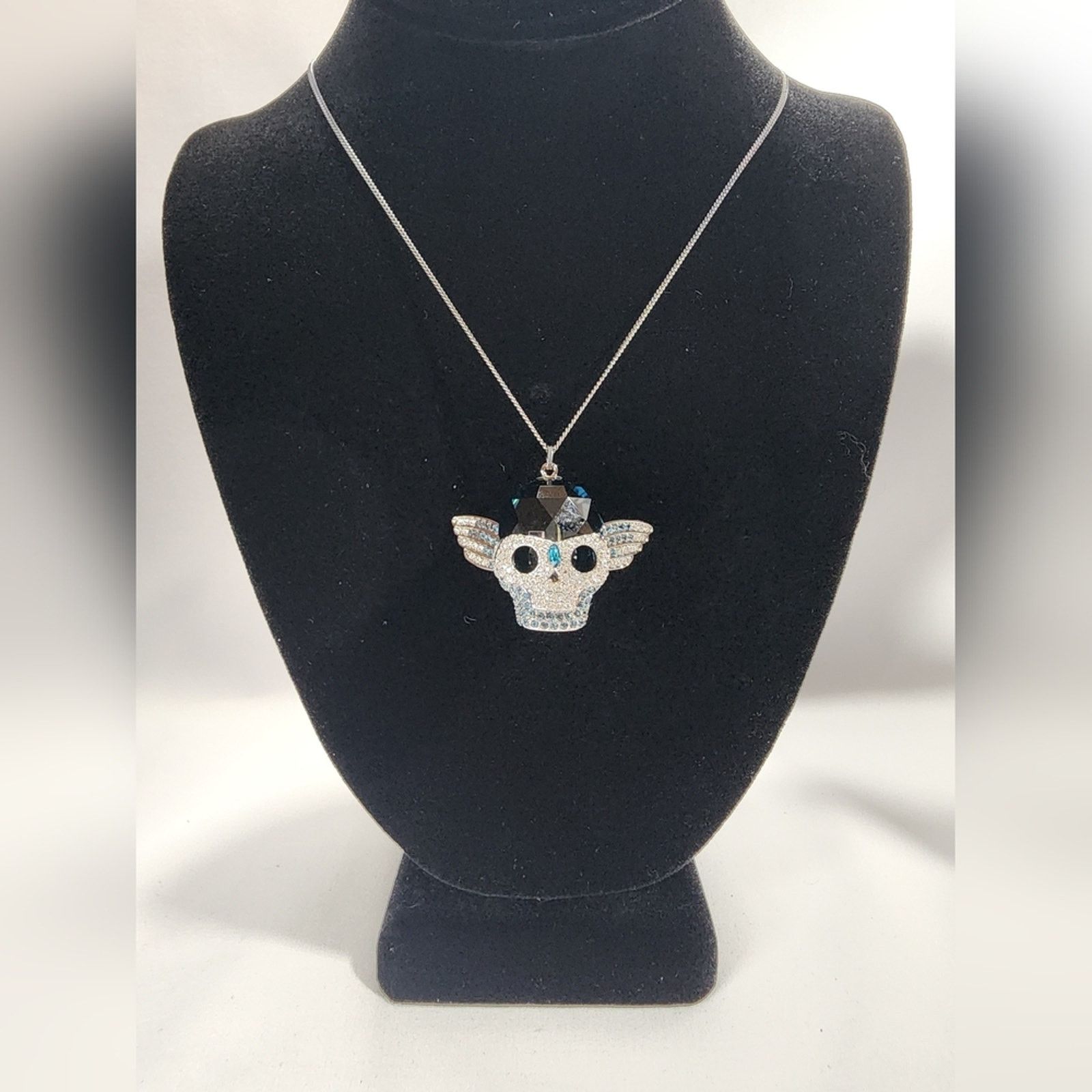 Swarovski Swarovski Silver Skull Pendant Necklace Size ONE SIZE - 8 Thumbnail