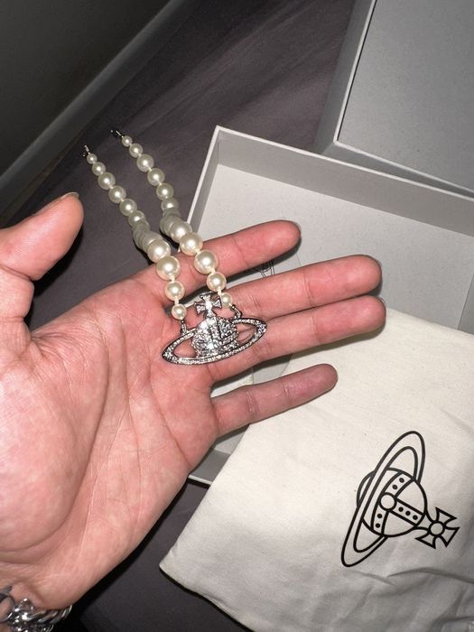 Vivienne westwood pearl store necklace grailed