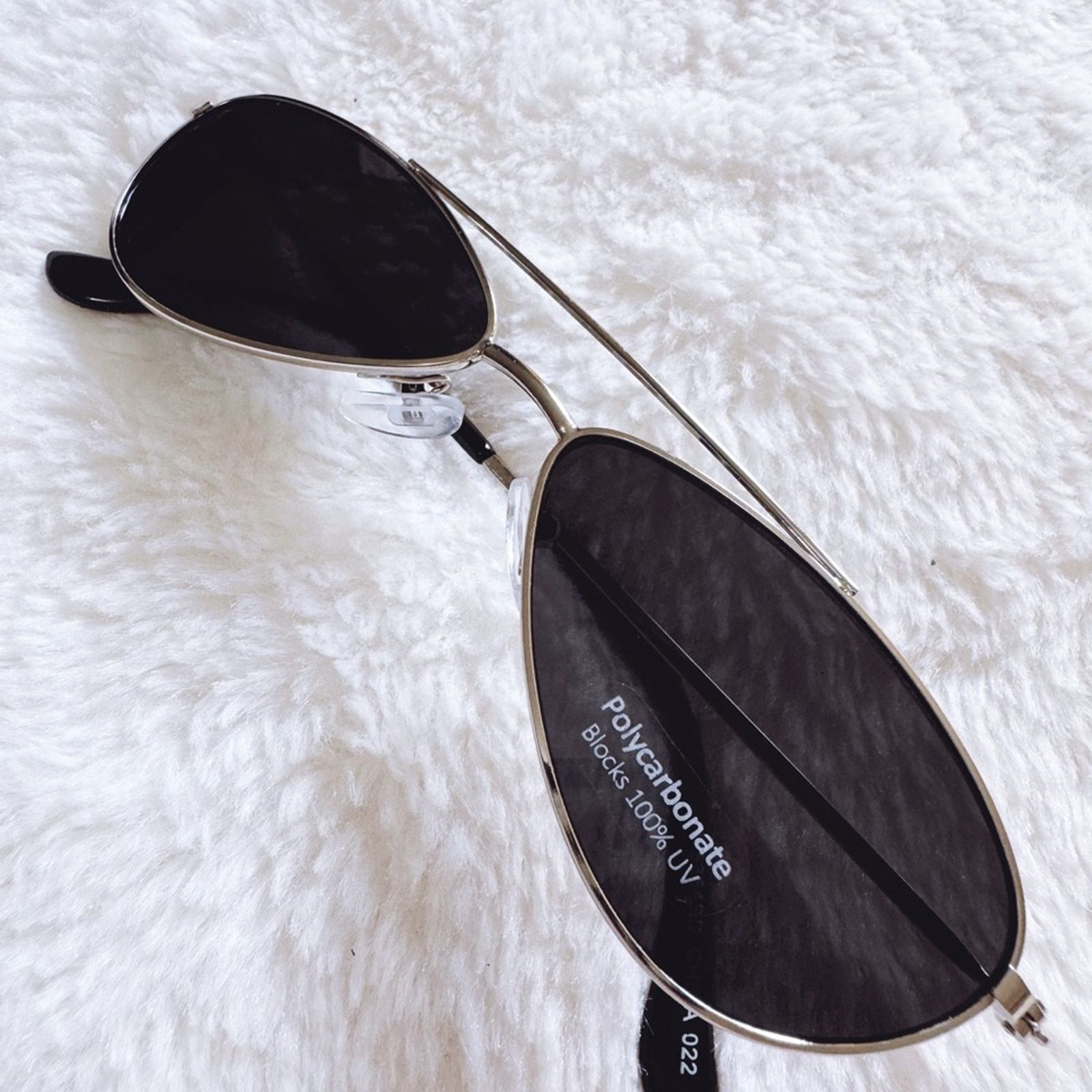 Other Carl Black w/ Silver Rims Aviator Sunglasses Size ONE SIZE - 2 Thumbnail