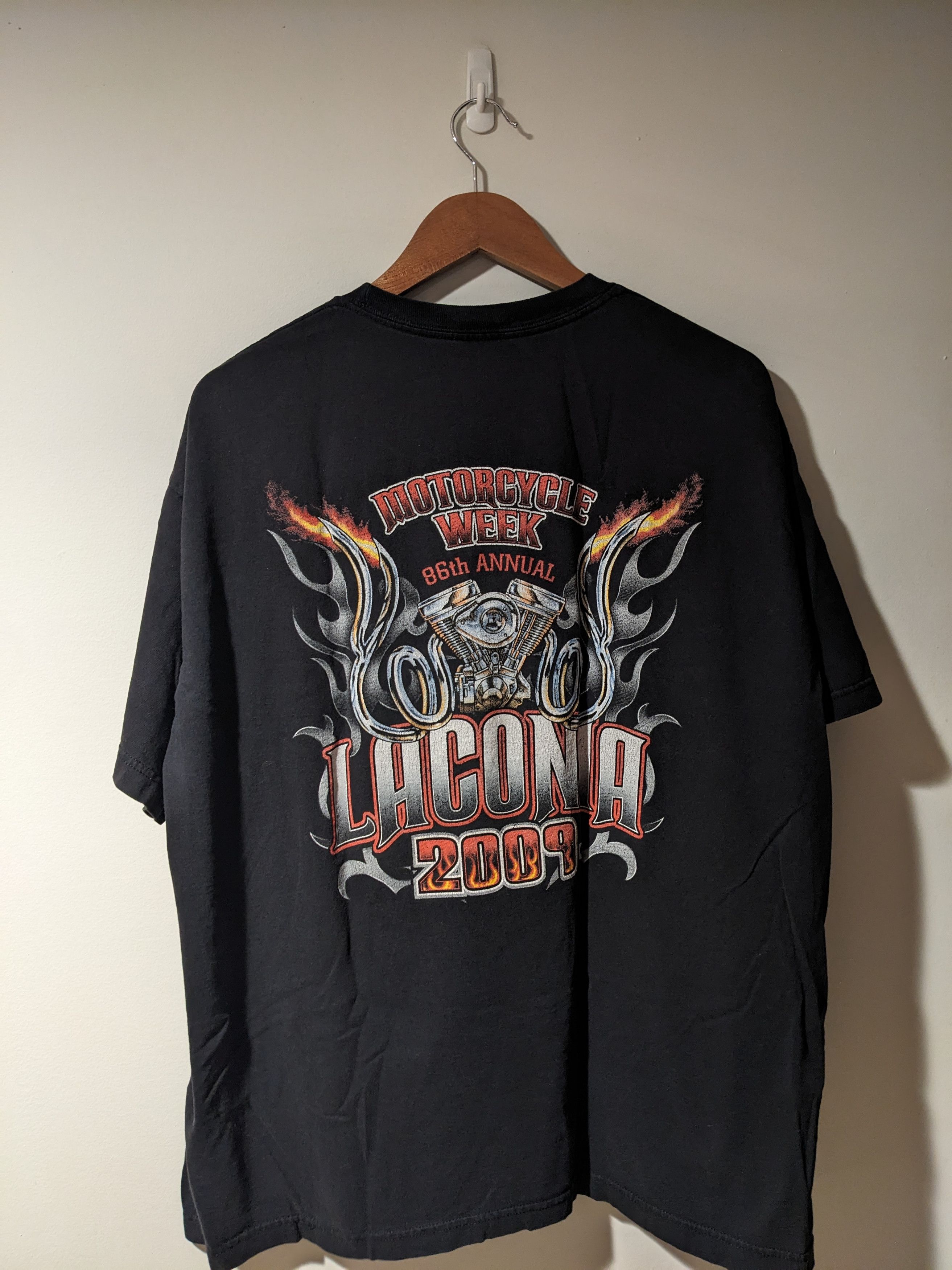 Harley Davidson × Vintage Vintage 2009 Laconia Bike Week Motorcycle XX-Large T-Shirt Size US XXL / EU 58 / 5 - 1 Thumbnail
