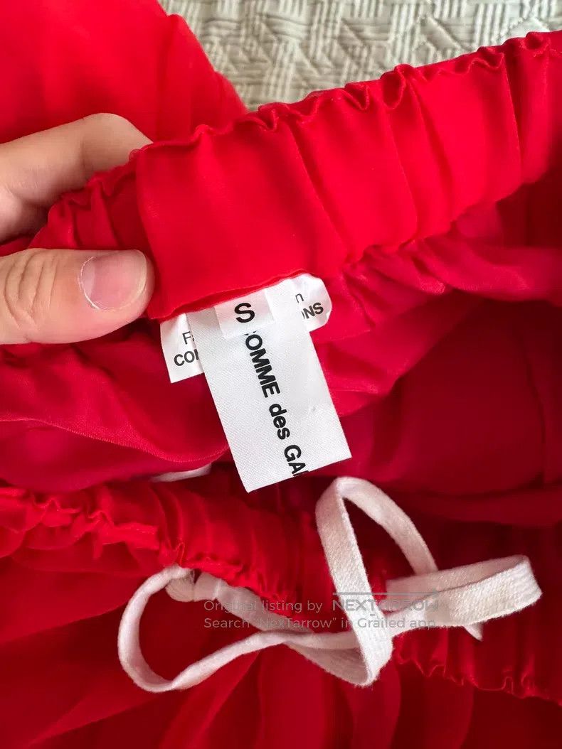 Comme des Garcons Comme Des Garcons size S Balloon skirt poufy skirt red hal Size 23" - 3 Thumbnail