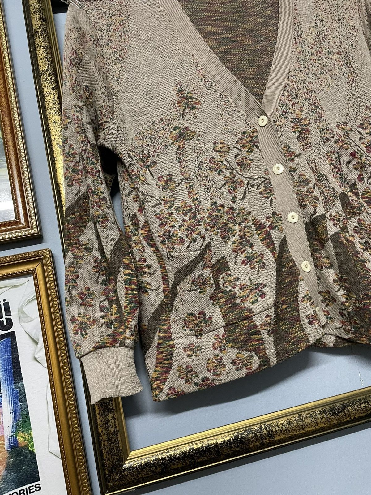 Japanese Brand Vintage 1990s Japan Venlicella Classic Distressed Cardigan Size US M / EU 48-50 / 2 - 6 Thumbnail