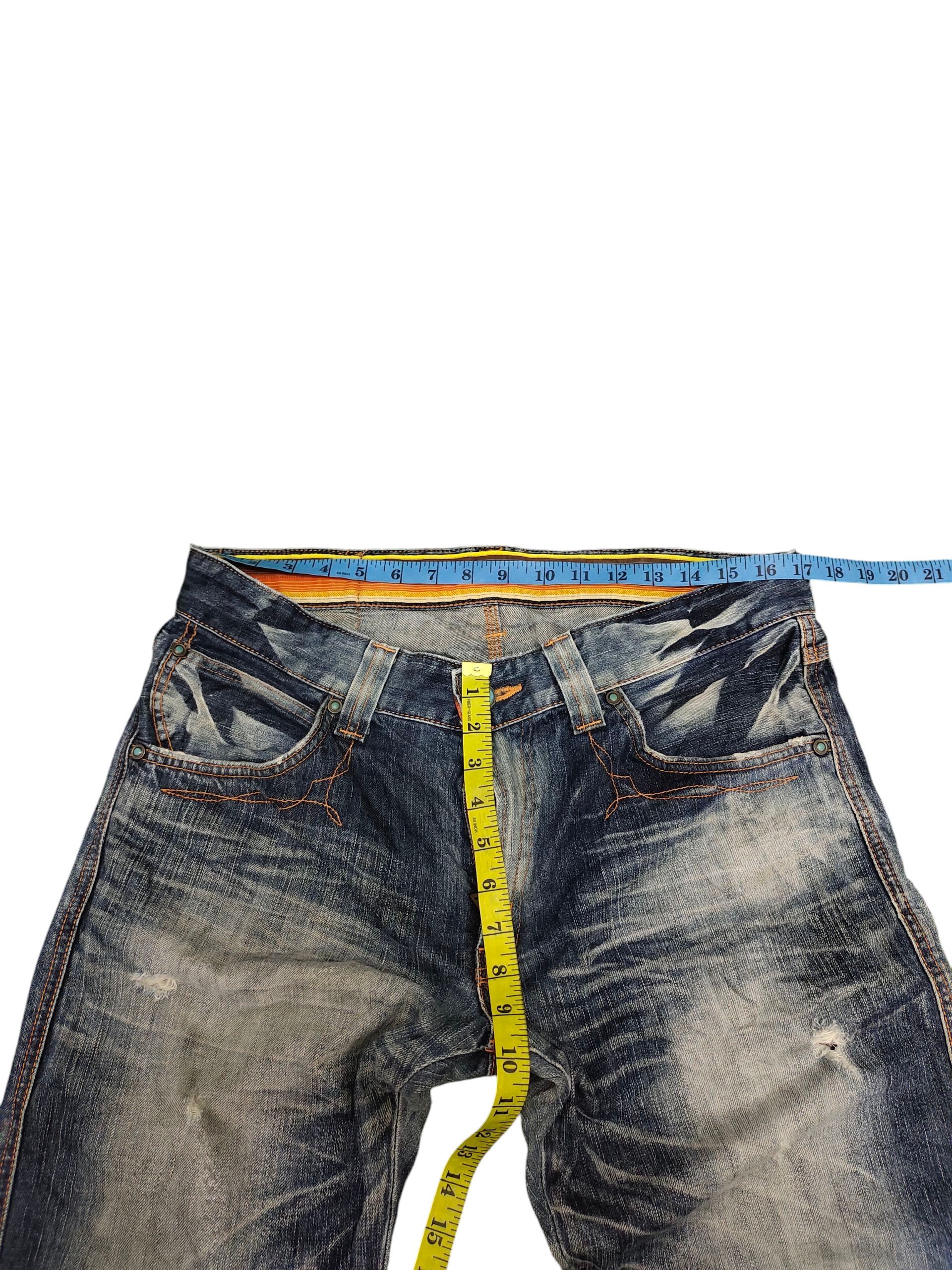 If Six Was Nine Flare Jeans Edwin Blue Trip Bullhead Distress Bootcut Y2k Size US 34 / EU 50 - 13 Thumbnail