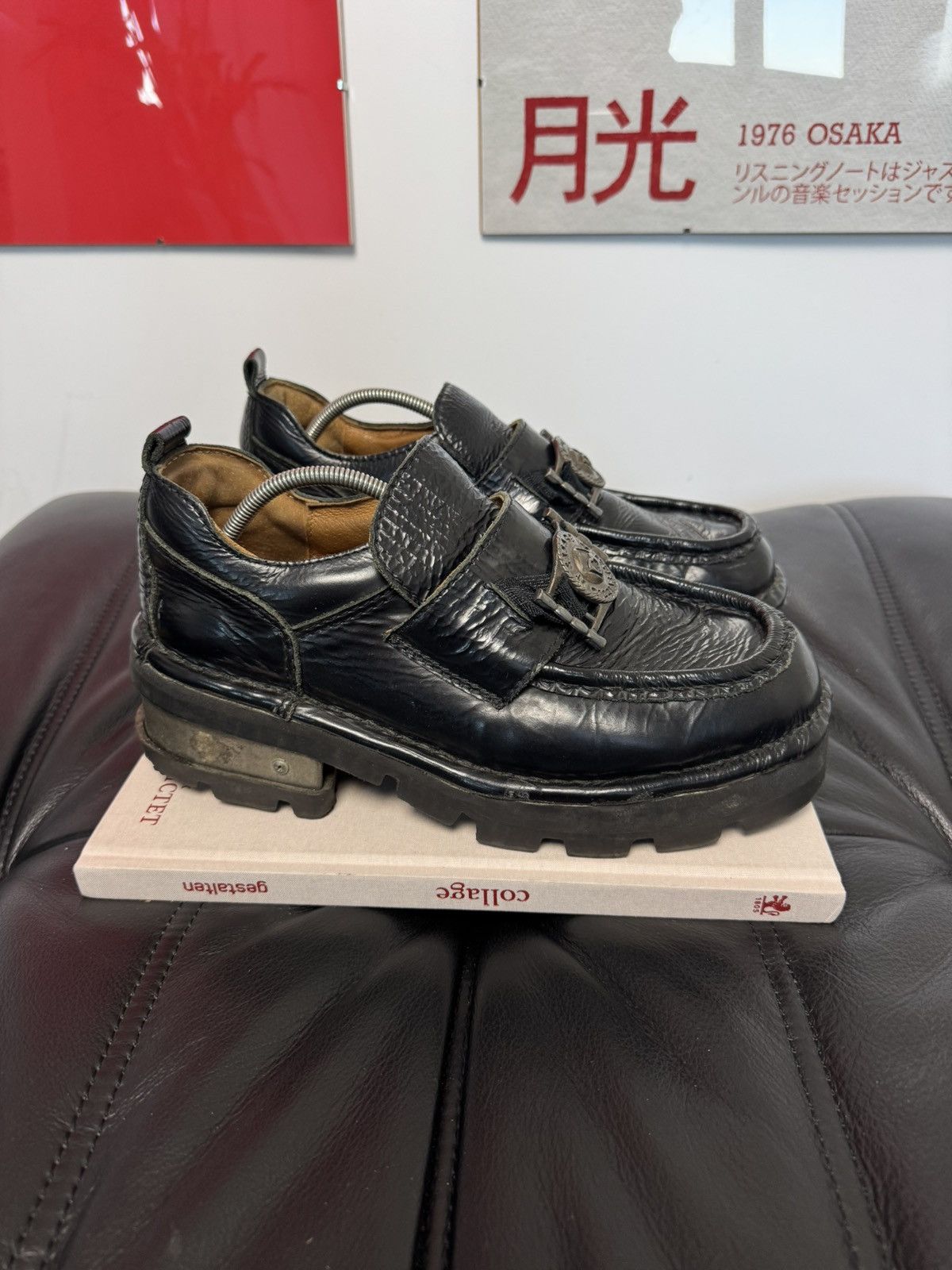 Vintage Techno Low Boots Avant Garde Platfrom Vintage New Rock Goth Size US 9 / EU 42 - 1 Thumbnail