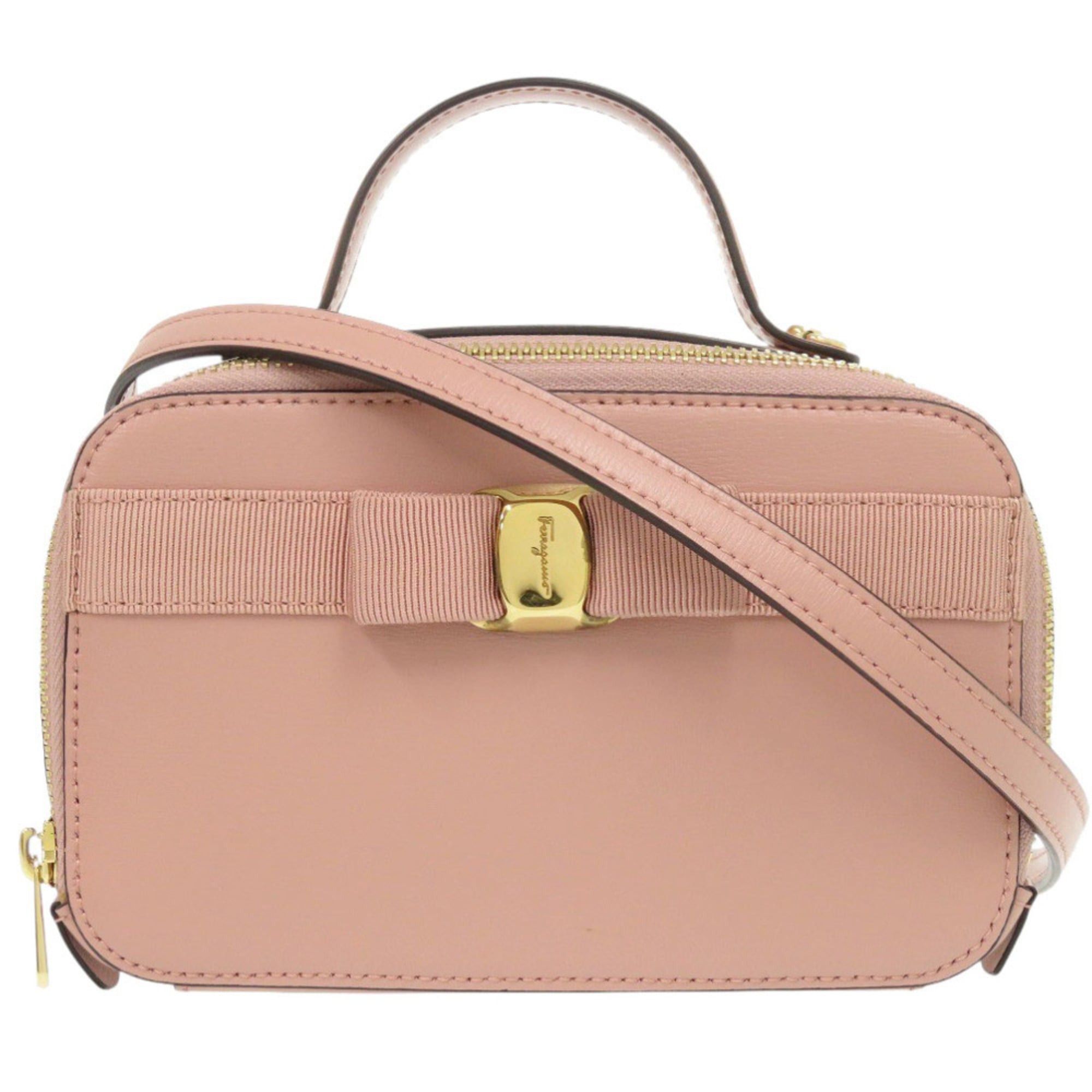 Salvatore Ferragamo Excellent condition Salvatore Ferragamo 2-way Vara Ribbon leather pink shoulder bag 0588 Size ONE SIZE - 1 Thumbnail