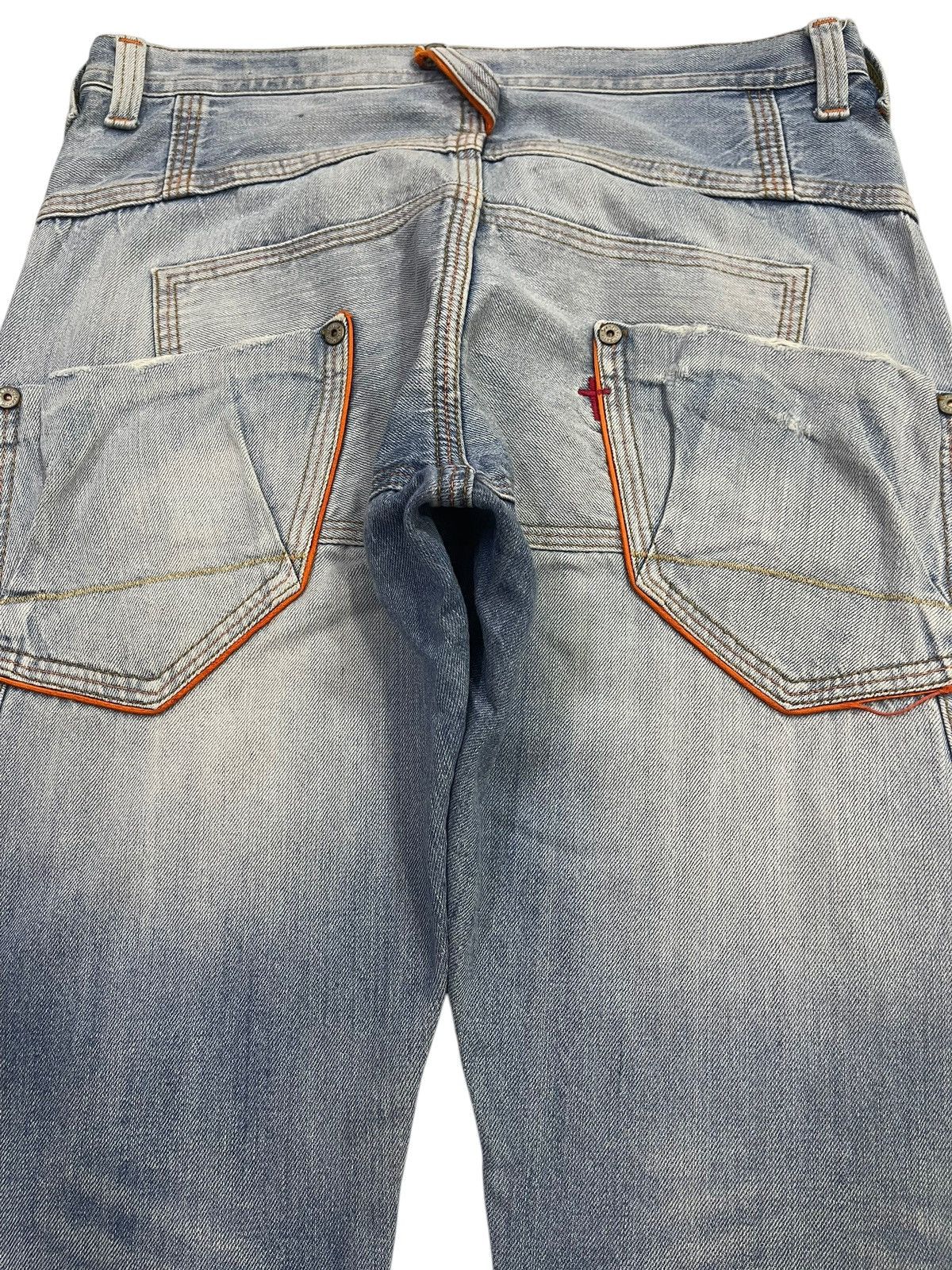 14th Addiction Vintage Japanese Brand Genoese Faded Wash Style Loose Jeans Size US 32 / EU 48 - 5 Thumbnail