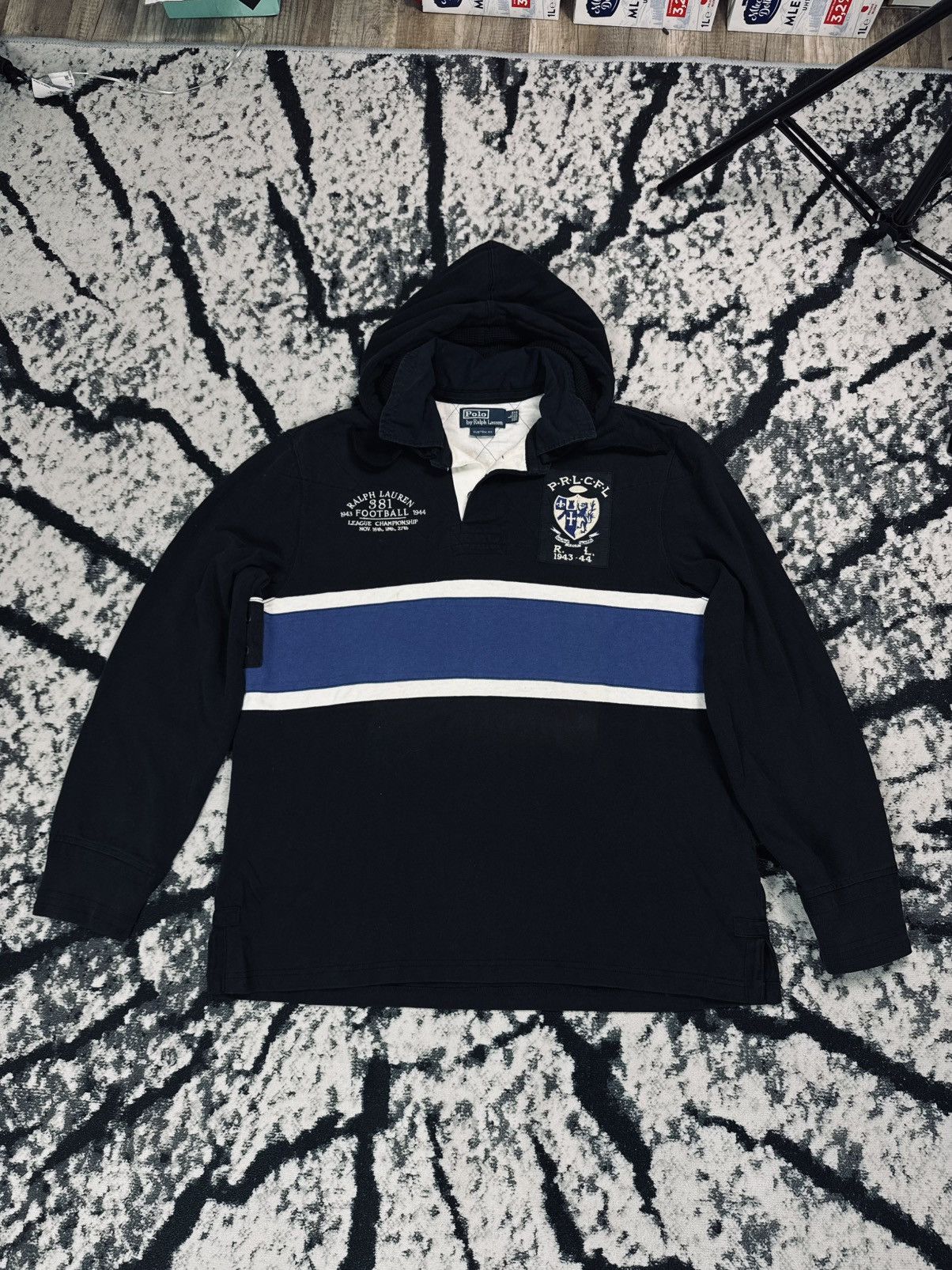 Vintage hoodie Polo Ralph Lauren black L