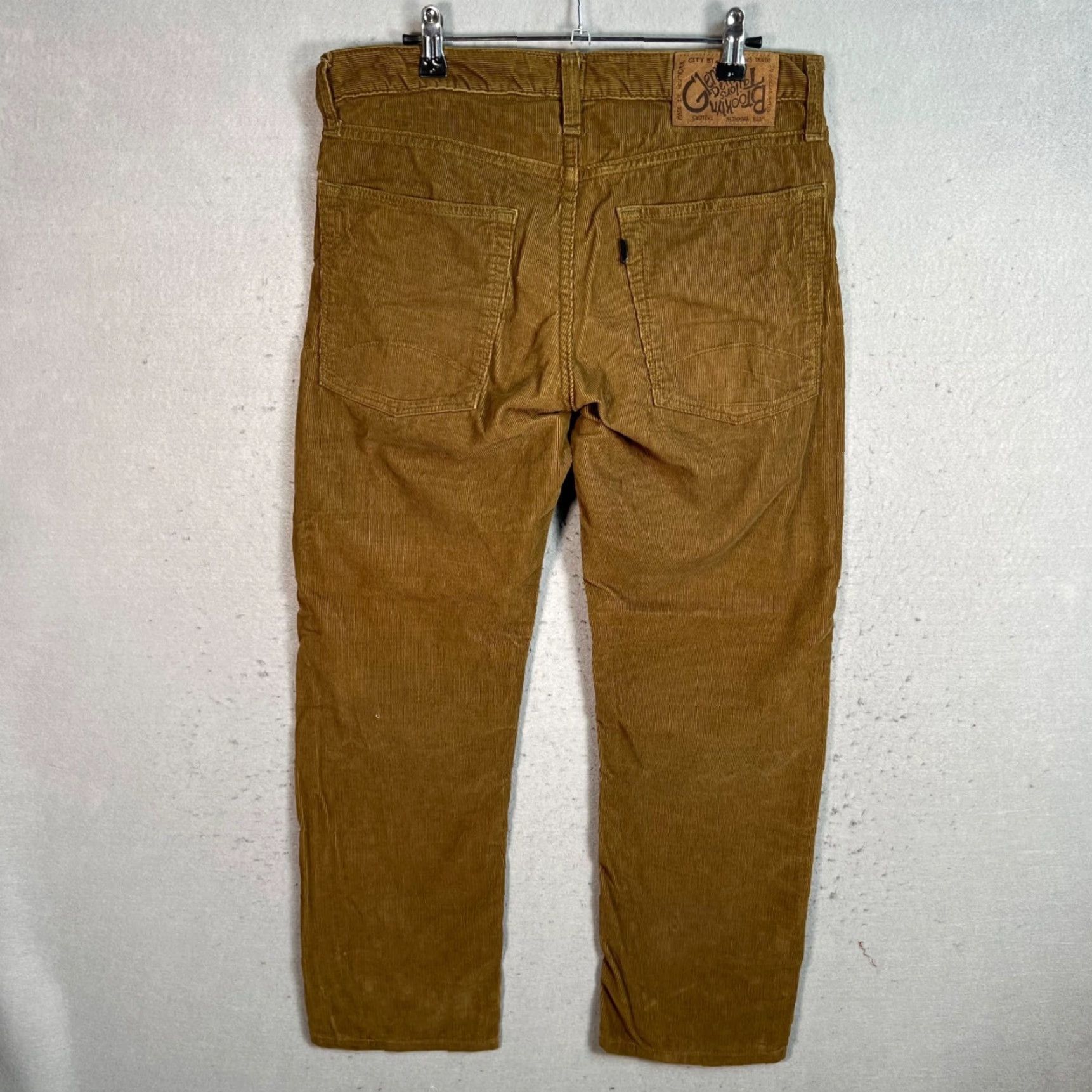 Denime VINTAGE Glenn's Denim Chino Pants 31 Brown Cotton Corduroy Made in USA Mens Size US 31 - 2 Thumbnail