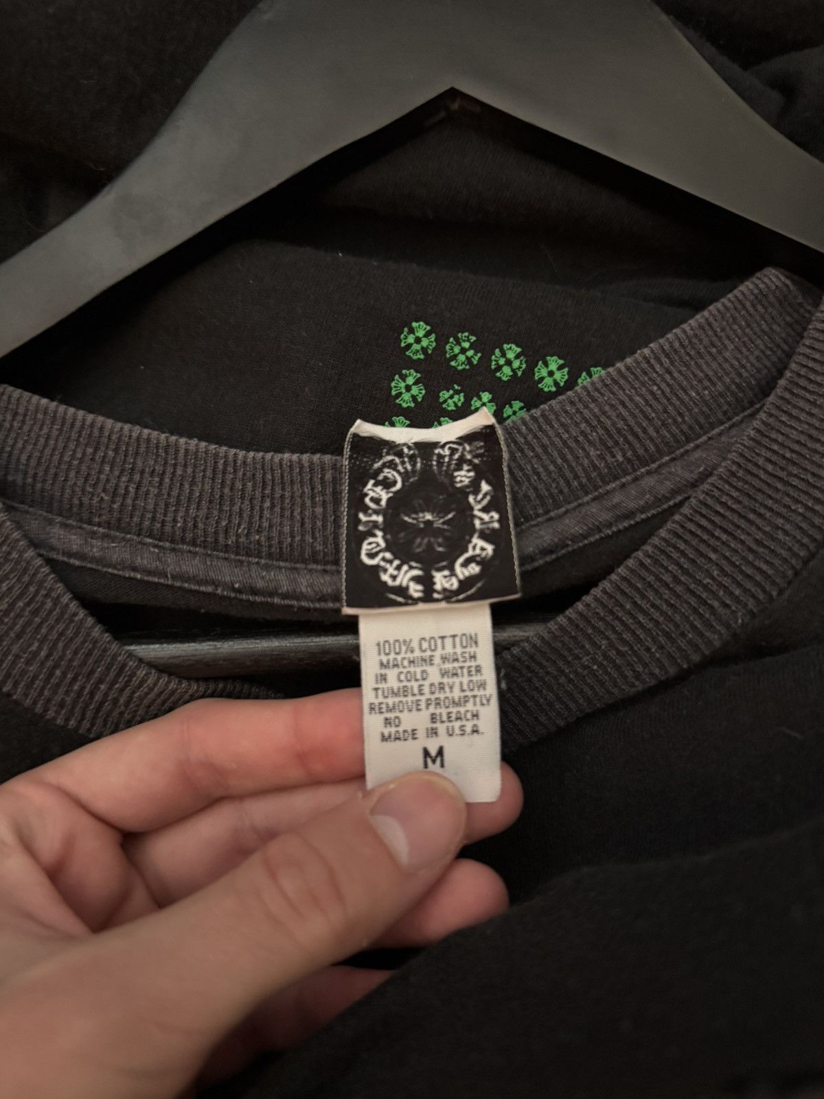 Chrome Hearts 🚭 RARE 🚭 VINTAGE 90s JAPAN EMERALD FLEUR CROSS SHIRT Size US M / EU 48-50 / 2 - 7 Thumbnail