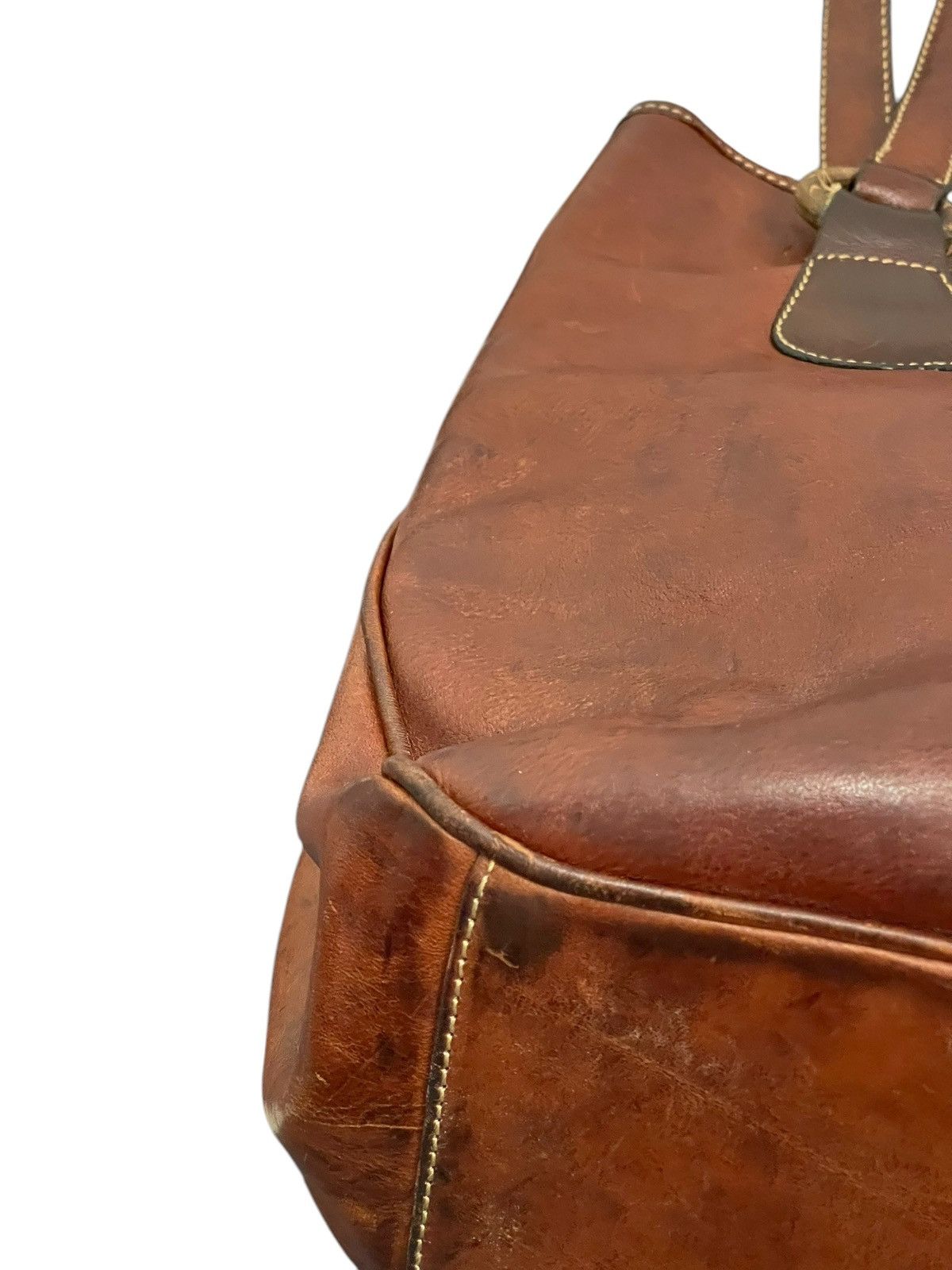 Genuine Leather Full Leather Patina Vintage Unknown Italy Shoulder Bag 1🟩2 Size ONE SIZE - 14 Thumbnail