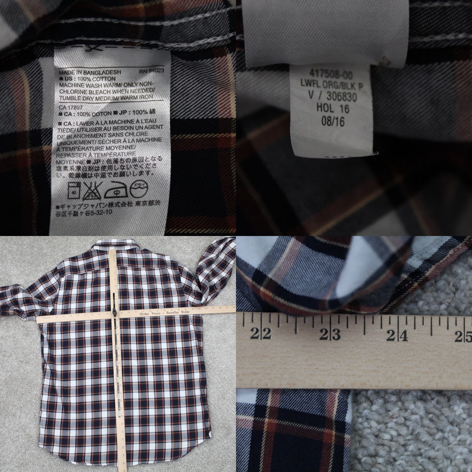 Banana Republic Banana Republic Shirt Mens Large Red/Blue Lightweight Flannel Long Sleeve Cotton Button-Up Plaid Classic Preppy Size US L / EU 52-54 / 3 - 8 Thumbnail