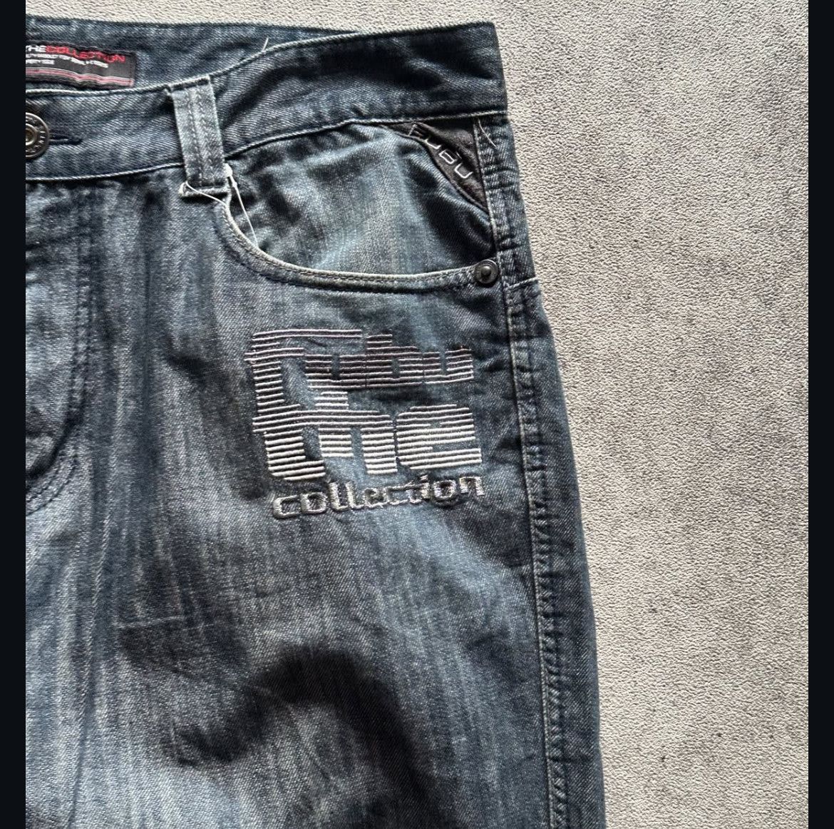 Japanese Brand 2000s Fubu Embroidery Ifsix Baggy Wash Jeans y2k Lgb Size US 36 / EU 52 - 2 Thumbnail