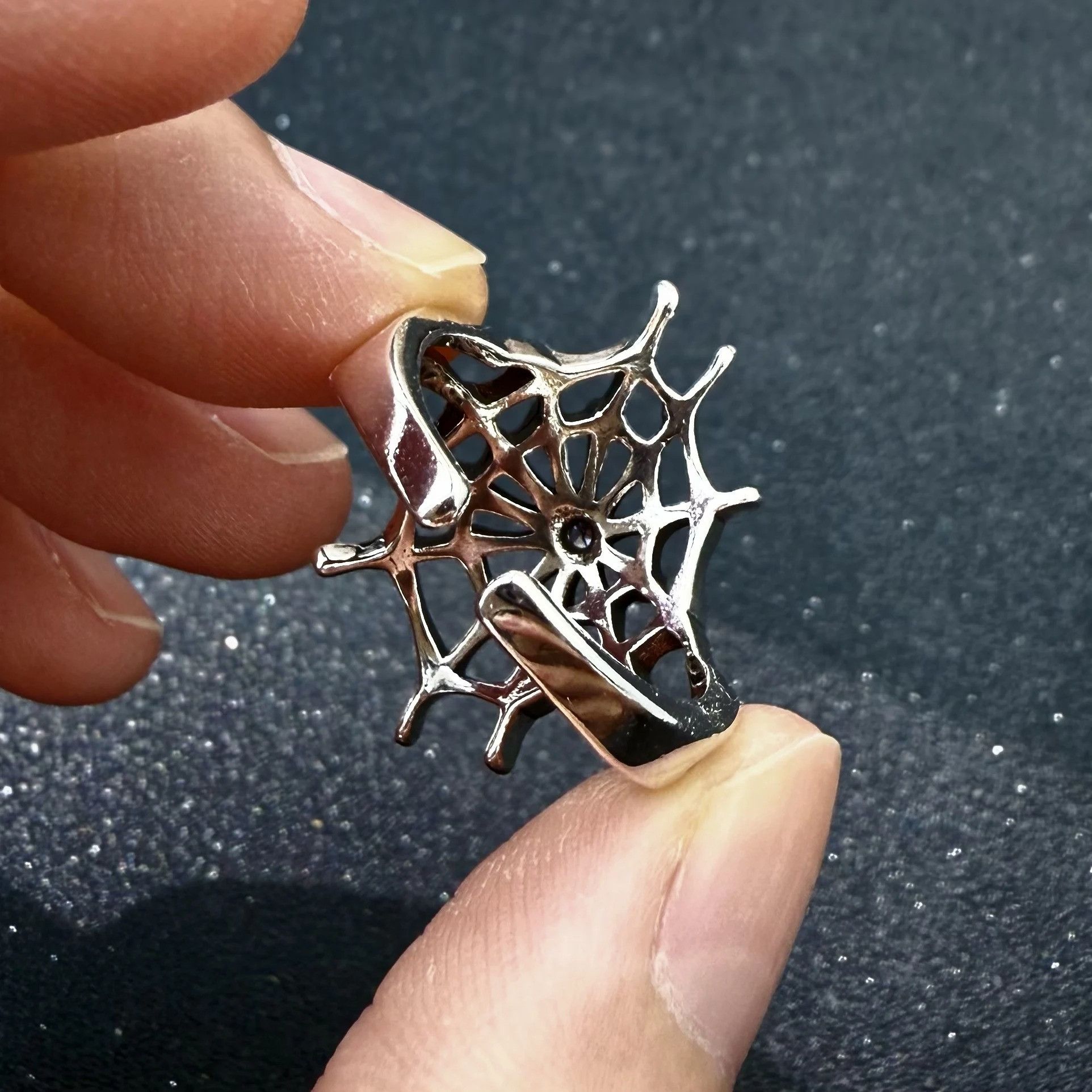 Vintage Retro The Spider Web Ring Size ONE SIZE - 3 Thumbnail