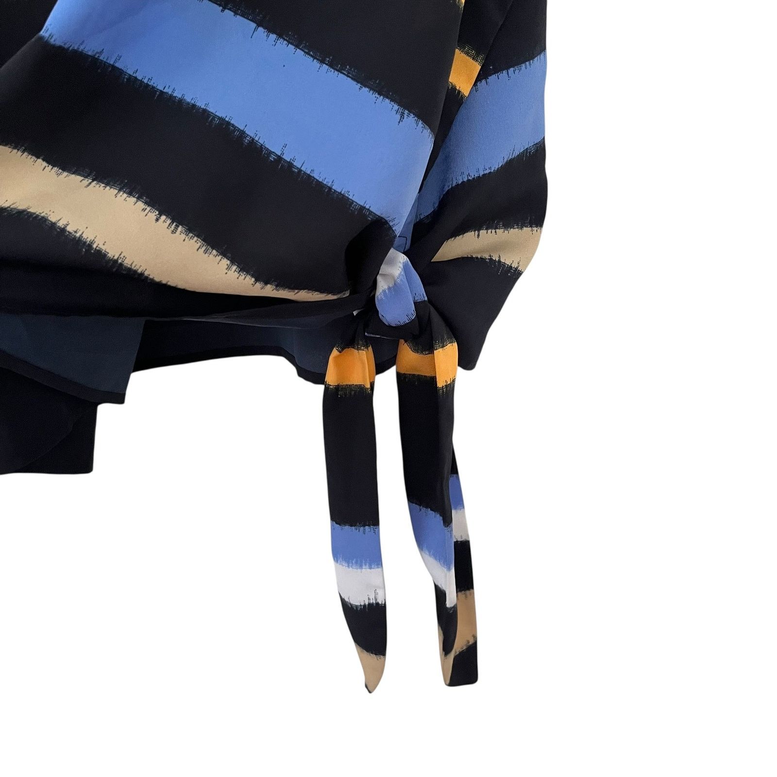 Michael Kors Michael Kors Navy Westcliff Striped Side Tie Dolman Blouse Size 3XL / US 20-22 - 5 Thumbnail