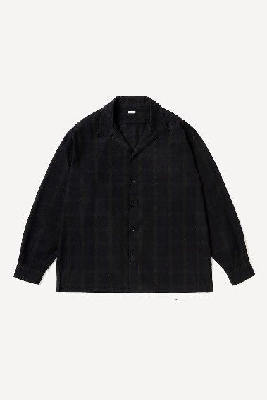 A.PRESSE Silk nep loop open collar Black watch shirt size 1 Size US S / EU 44-46 / 1 - 1 Thumbnail