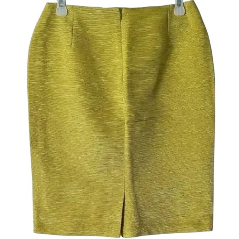 Dior CHRISTIAN DIOR Yellow Green Knee-Length Skirt, M/US8/FR40 Size 26" / US 2 / IT 38 - 4 Thumbnail