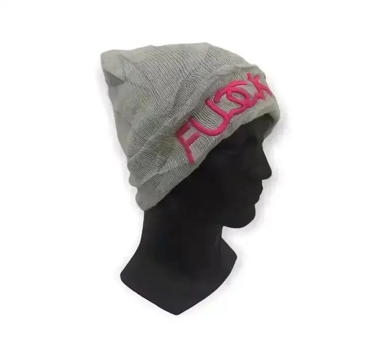 Japanese Brand × Vintage Japanese Brand Fuxk You Spellout Beanie Hat Size ONE SIZE - 1 Thumbnail