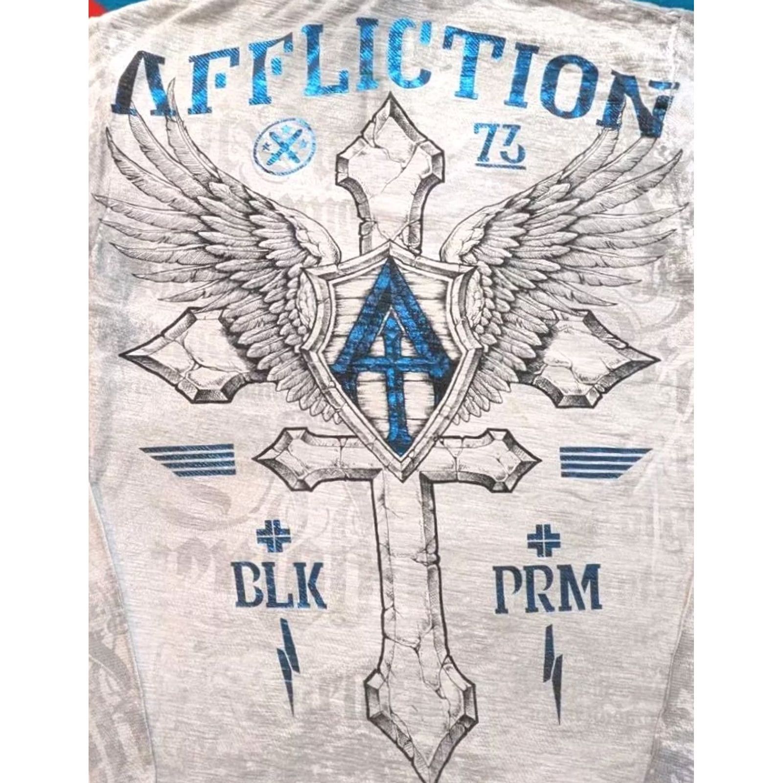 Affliction VINTAGE Affliction Hoodie Pullover USA Made Lightweight Wings Cross UFC Y2K Medium Size US M / EU 48-50 / 2 - 3 Thumbnail