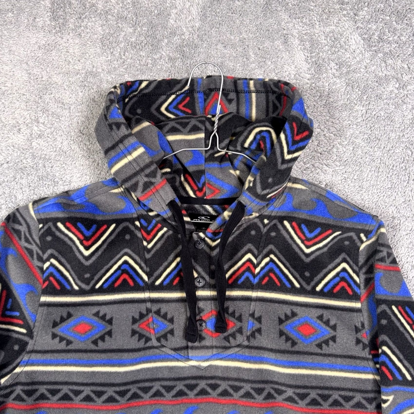 O'Neill O'Neill Hoodie Mens M Southwestern Aztec Henley Standard Fit Pullover Fleece Size US M / EU 48-50 / 2 - 4 Thumbnail