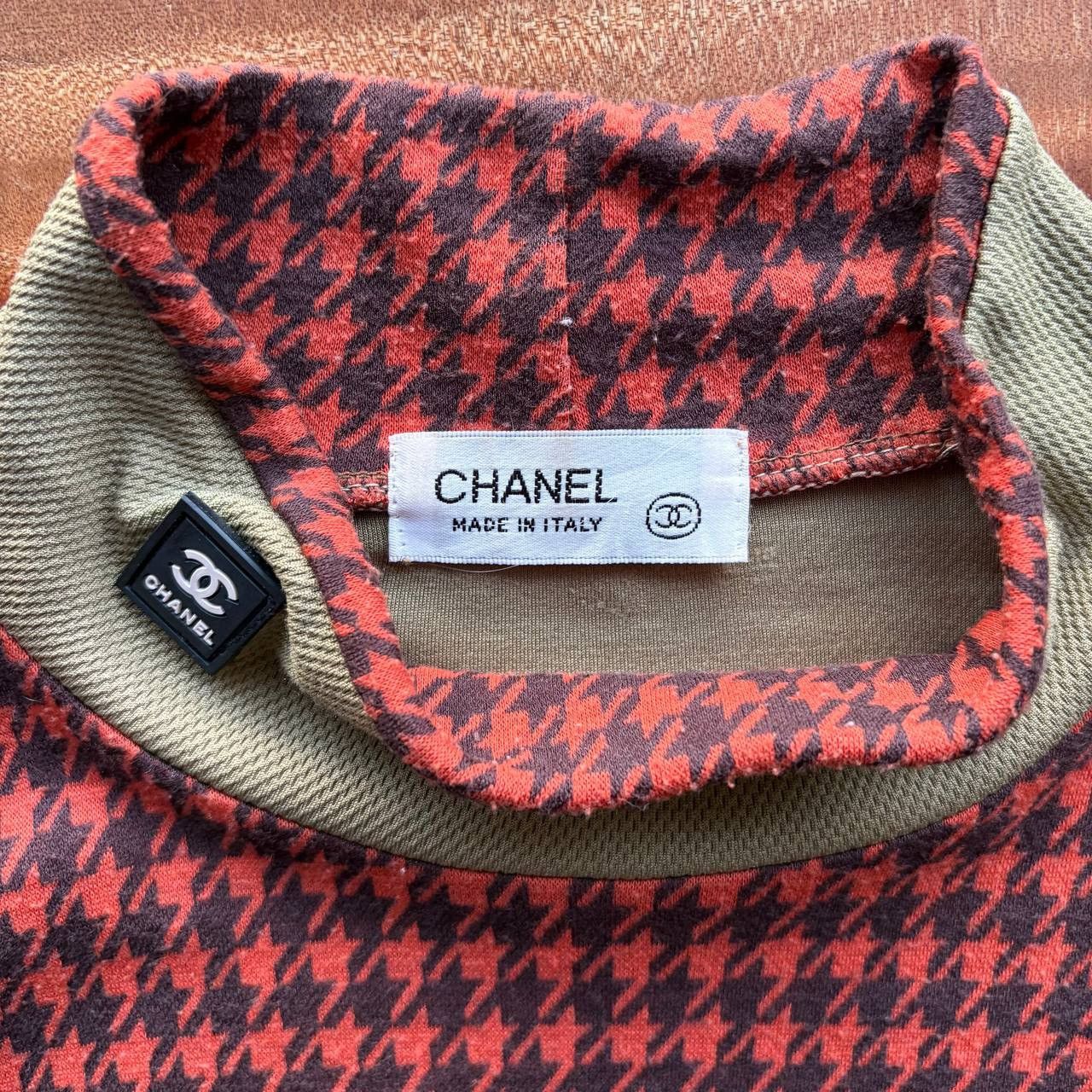 Chanel Chanel Vintage 90s Houndstooth Turtleneck Sweater Size US M / EU 48-50 / 2 - 9 Thumbnail