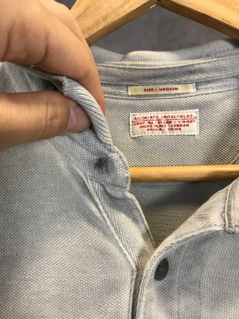 Allsaints × Vintage Allsaints vintage faded logo polo tee Size US M / EU 48-50 / 2 - 8 Thumbnail