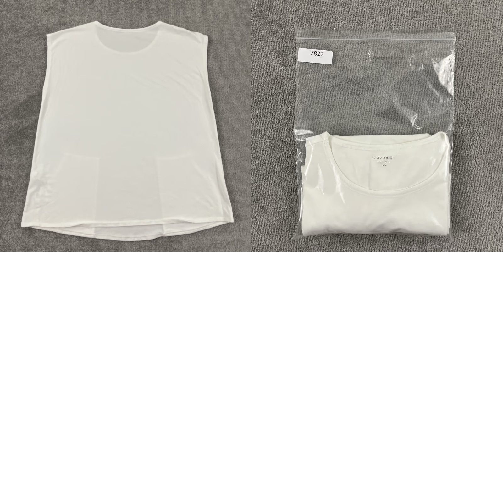 Eileen Fisher VINTAGE EILEEN FISHER Blouse Women’s Medium White Oversized Cotton Sleeveless Basic Top Size M / US 6-8 / IT 42-44 - 8 Thumbnail