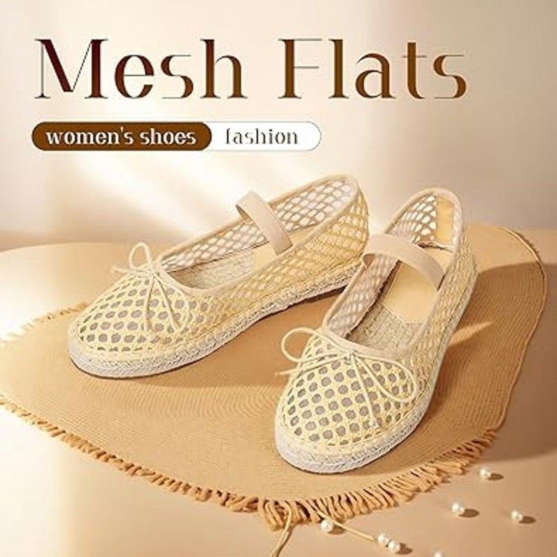 Other Mikarka Women's Size 8 Tan Espadrille Bow Raffia Flats Size US 8 / IT 38 - 2 Thumbnail