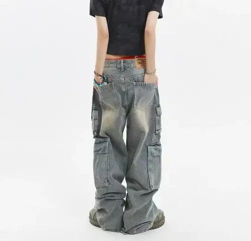 Other baggy street hip hop vintage wash y2k jeans Size US 30 / EU 46 - 3 Thumbnail