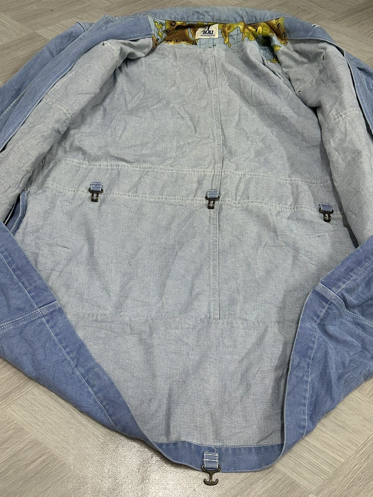 Hai Sporting Gear × Issey Miyake 1990 - Hai Sporting Gear Denim Cargo Jacket (Issey Miyake) Size US XL / EU 56 / 4 - 11 Thumbnail