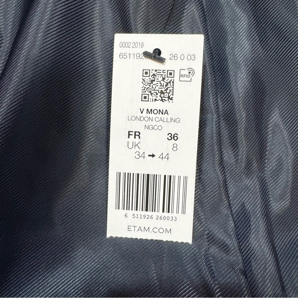 Other NWT New Etam Paris Navy Plaid Blazer Size S Size S / US 4 / IT 40 - 7 Thumbnail