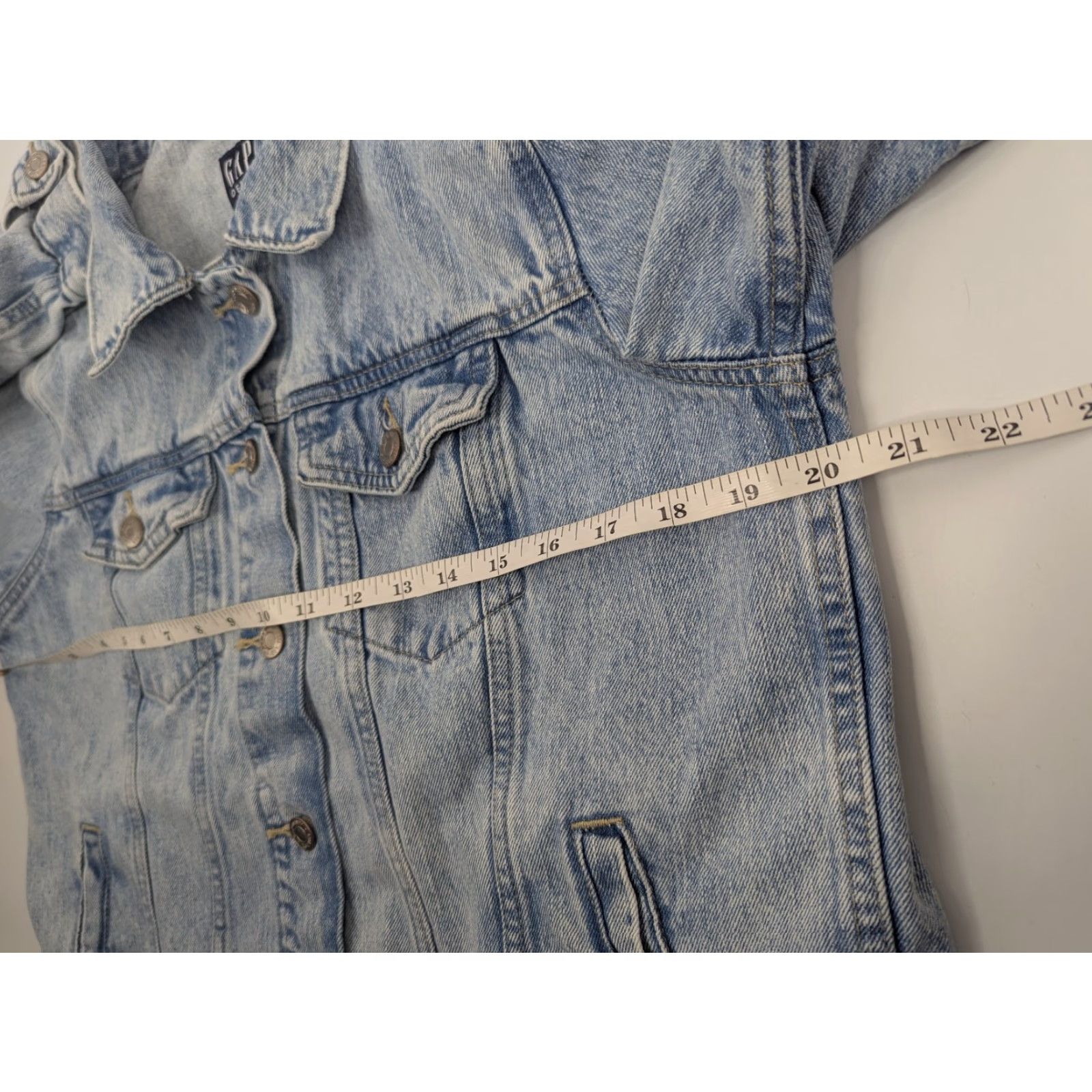 Gap Gap Icon Denim Trucker Jacket Light Ace Wash Women's Large Cotton Duke? Size 36" / US 14 / IT 50 - 6 Thumbnail