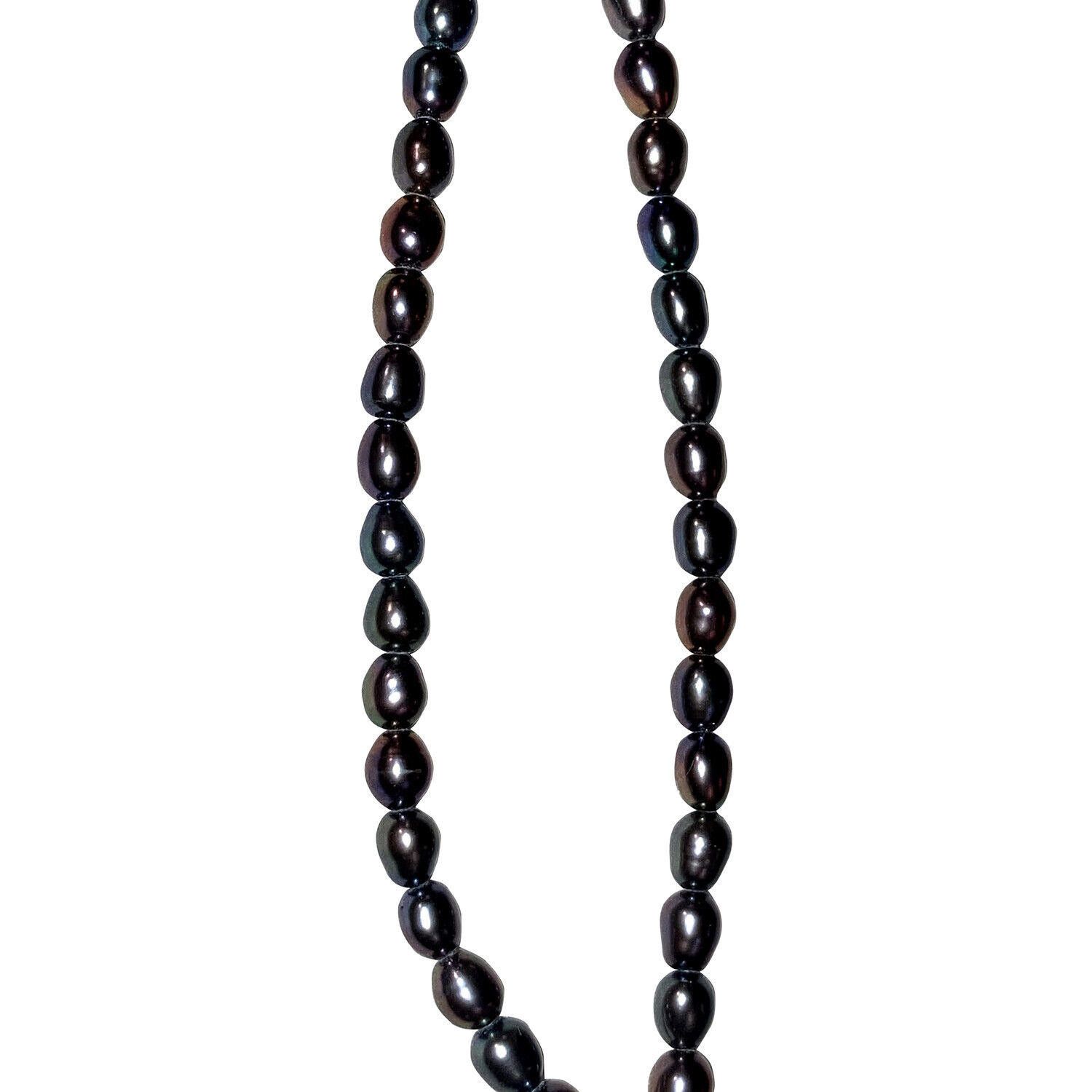 Designer Freshwater Cultured Grey Pearl Bead Flapper Necklace Size ONE SIZE - 4 Thumbnail