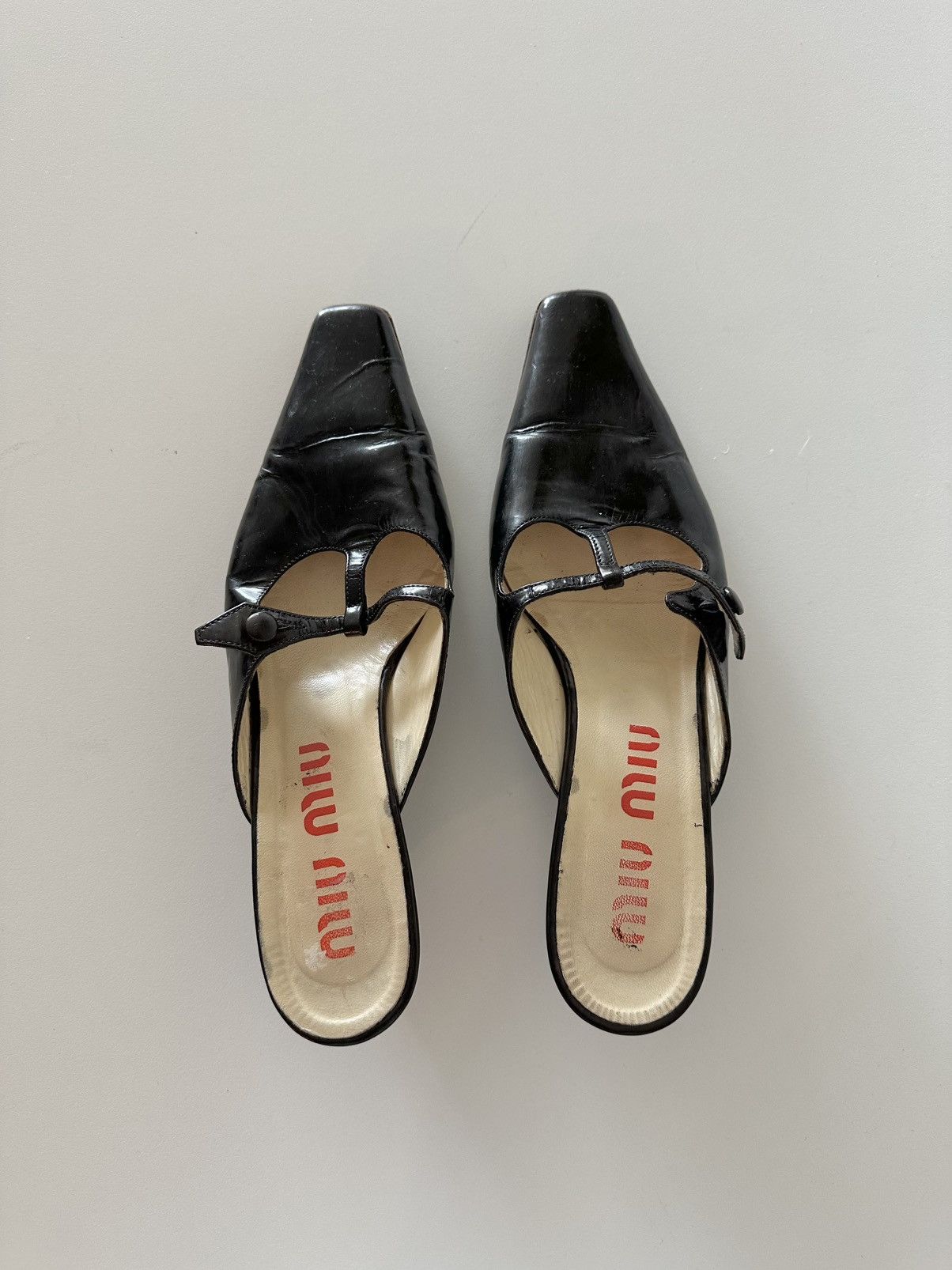 Miu Miu Vintage Miu Miu 90s Archive Mules Kitten Coquette Office Size US 10 / IT 40 - 4 Thumbnail