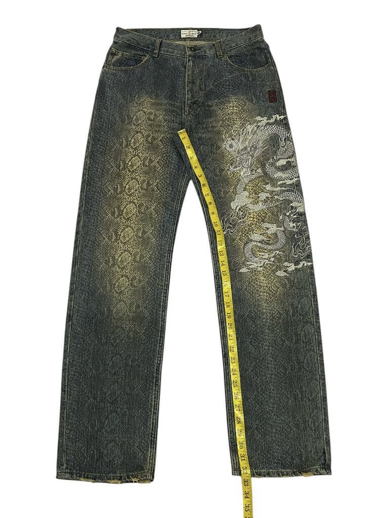 Karakuri Tamashii Karakuri Tamashi Dragon Embroidery Snake Skin Pattern Denim Size US 30 / EU 46 - 18 Thumbnail